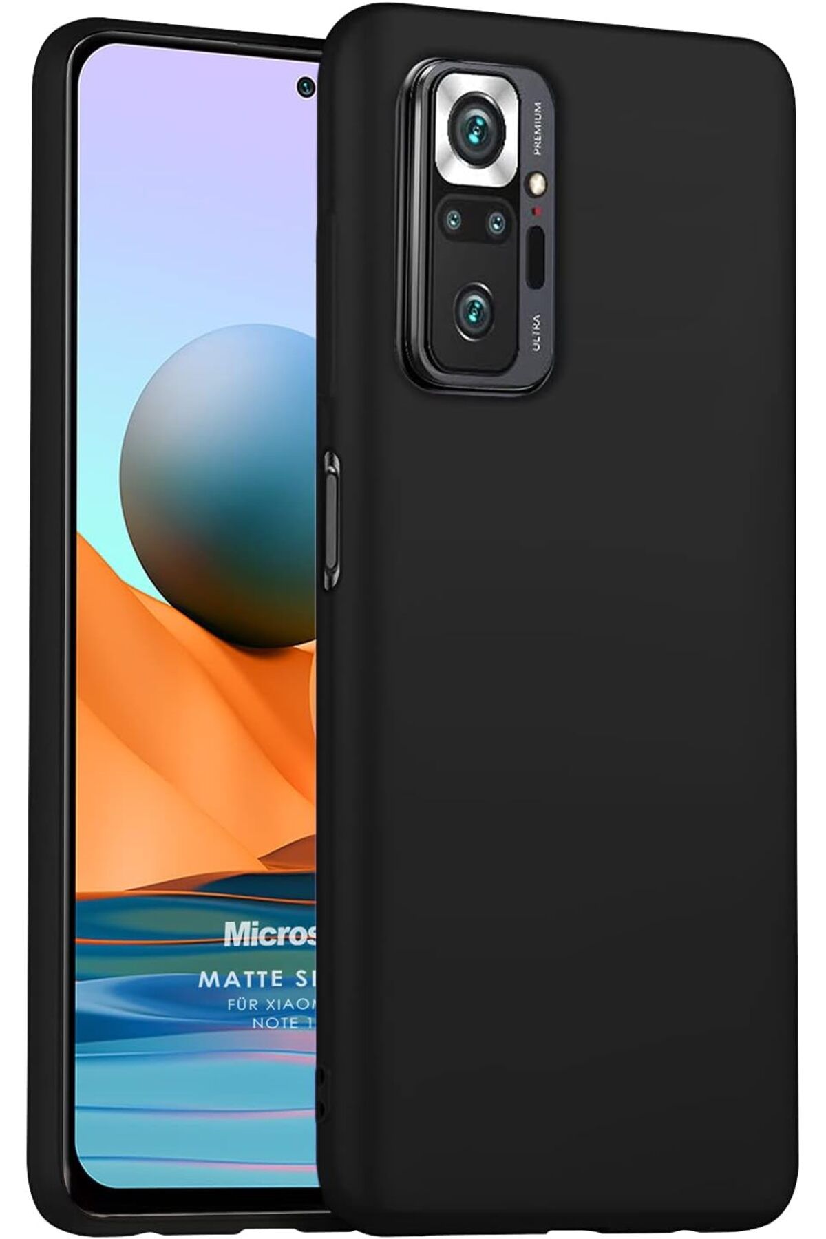 STOREMAX sellbuystore Matte Silicone Xiaomi Redmi Note 10 Pro için Kılıf Siyah [Redmi Note 10 Pro ile Uyum