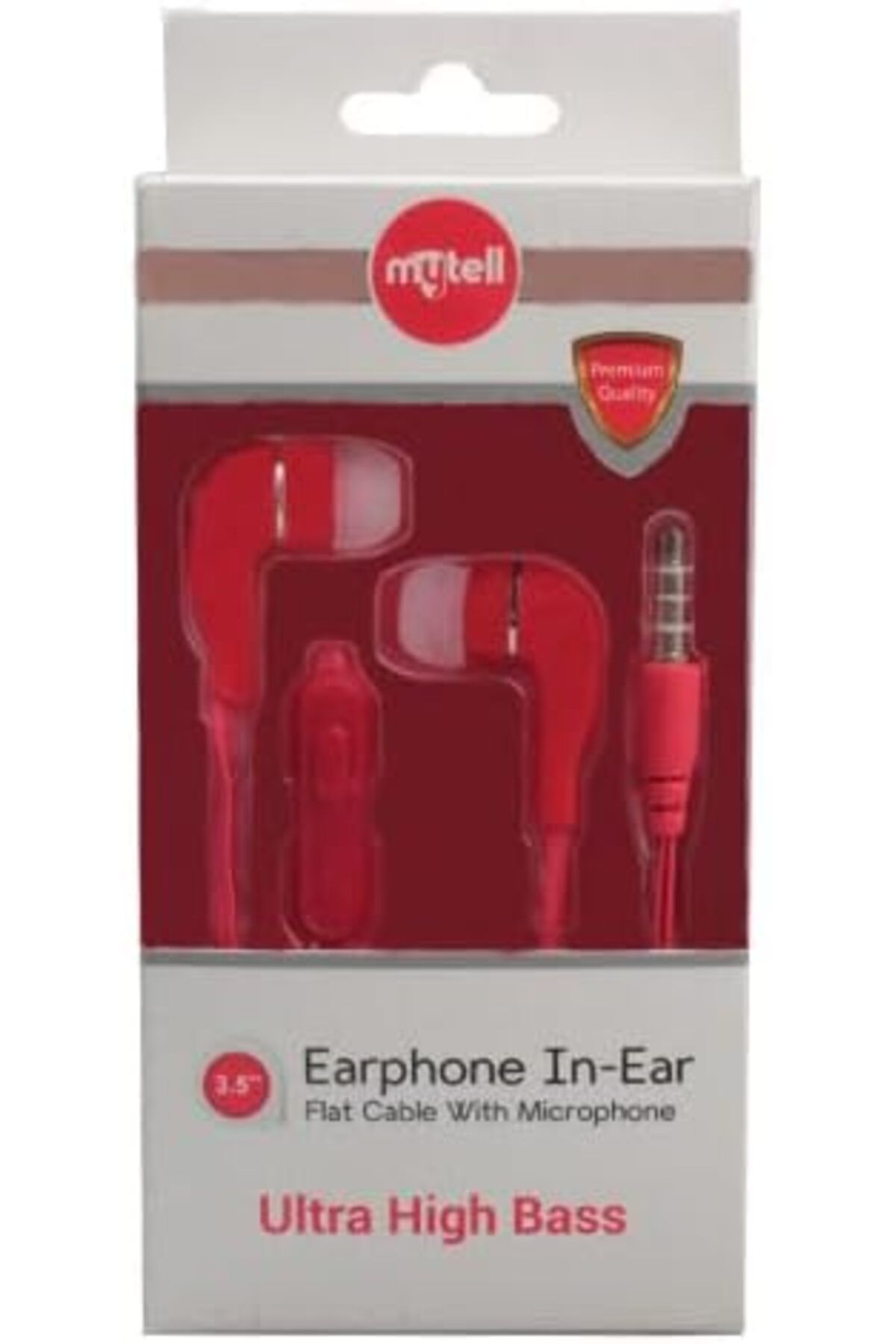 yenibagshop Mytell Kulaklık Mikrofonlu 3,5 mm (Kırmızı)