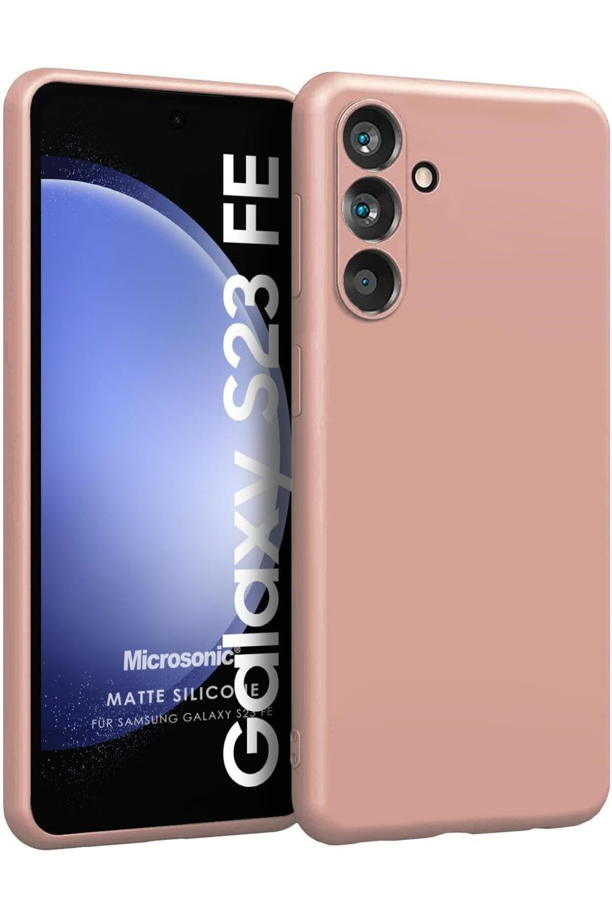 STOREMAX dlshop Matte Silicone Galaxy S23 FE için Kılıf Rose Gold [Galaxy S23 FE ile Uyumlu Kılıf - Ros