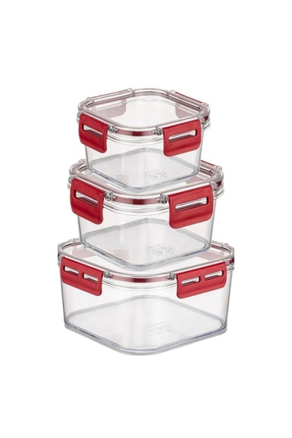 STOREMAX-Svticaret 3-Piece Practical Silicone Sealed Sturdy Stackable Storage Container with Leak-Proof Lid 2
