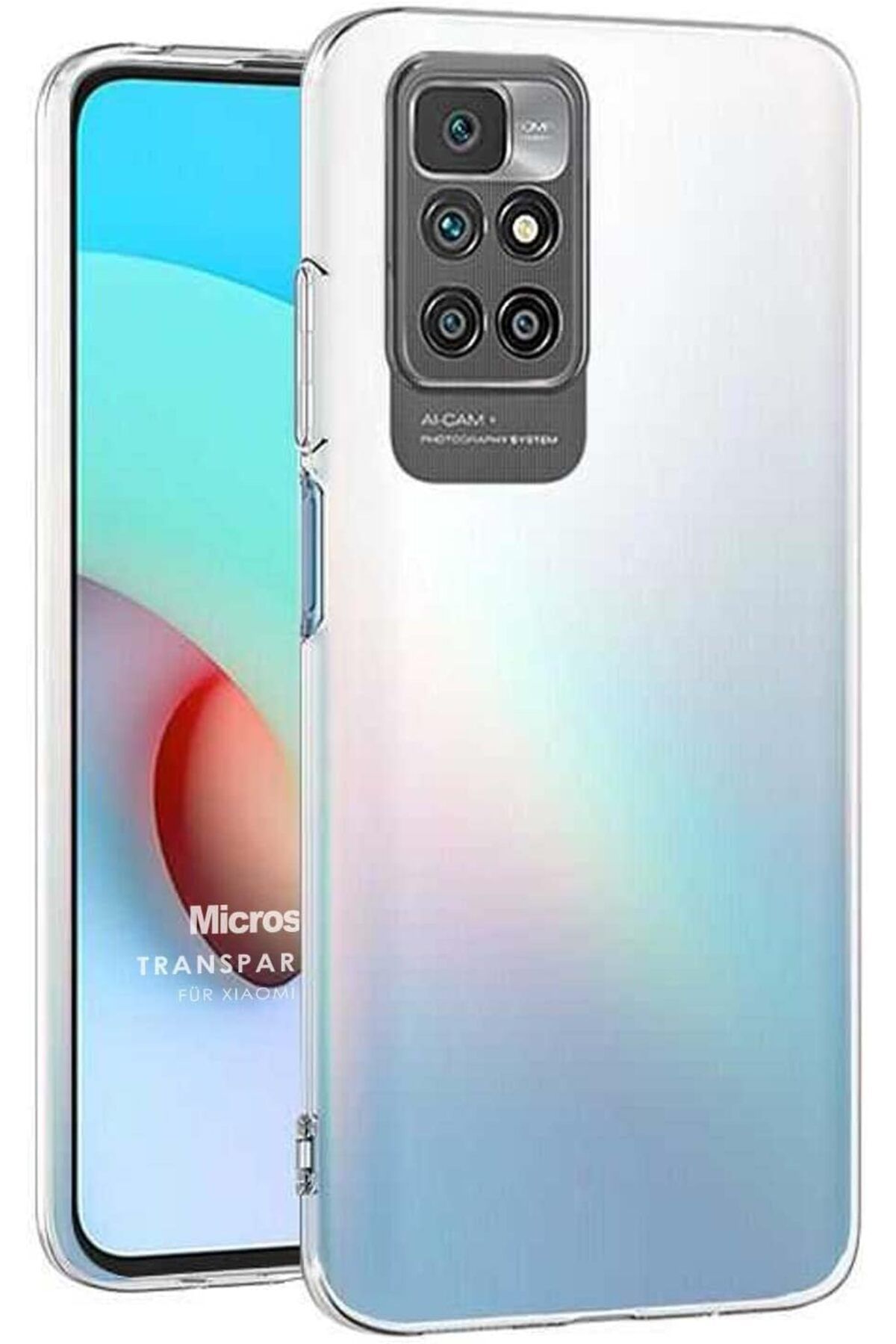 STOREMAX htpshopmx Xiaomi Redmi 10 için Kılıf Transparent Soft Şeffaf [Redmi 10 ile Uyumlu Kılıf - Şef