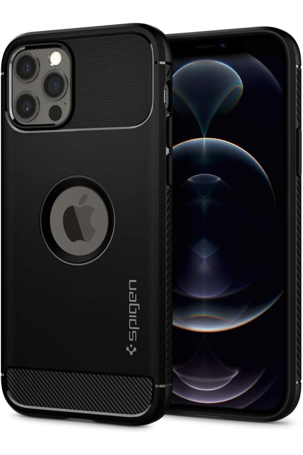 STOREMAX htpshopmx iPhone 12 / iPhone 12 Pro Kılıf Rugged Armor Matte Black - ACS01700 str http 1092444