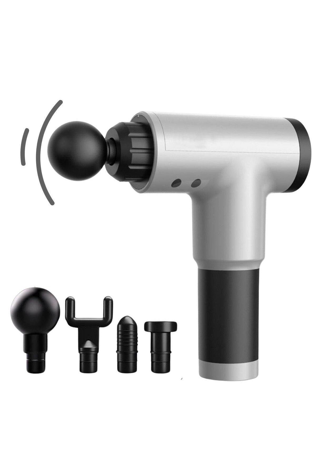 STOREMAX buymxx 6 Farklı Seviyeli Titreşimli 4 Farklı Başlıklı Büyük Boy Masaj Tabancası desiny 1082