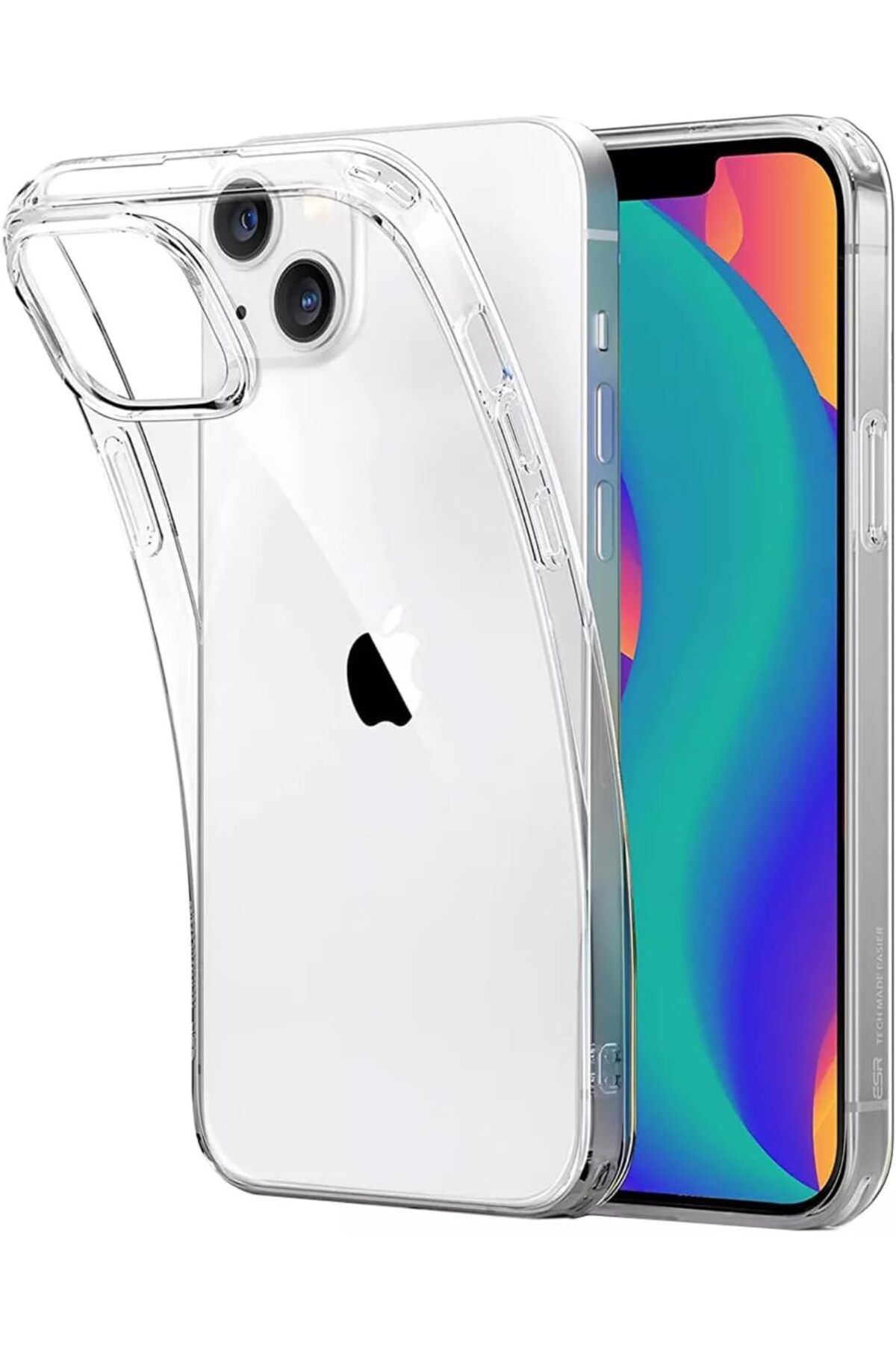STOREMAX dlshop İletişim iPhone 14 ile Uyumlu Kapak 1mm Süper Silikon Şeffaf Kılıf star 990396