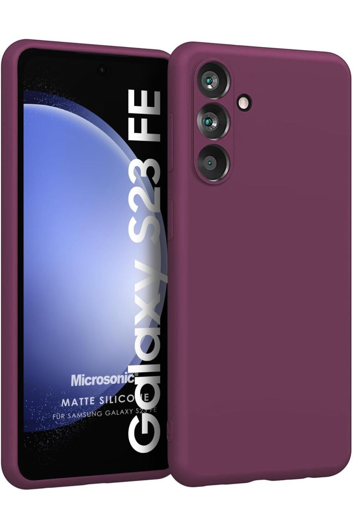 STOREMAX cmllashop Matte Silicone Galaxy S23 FE için Kılıf Mor [Galaxy S23 FE ile Uyumlu Kılıf - Mor]