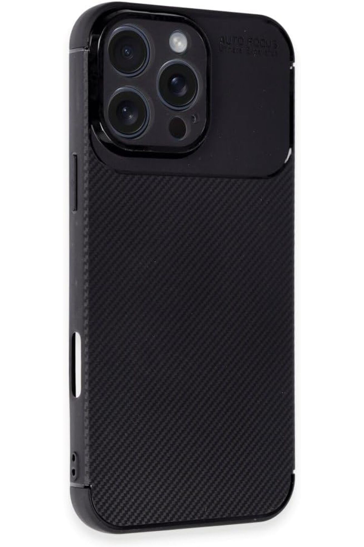 STOREMAX htpshopmx GİYİM & AKSESUAR iPhone 16 Pro (6.3) inç ile uyumlu Auto Focus Karbon kapak ultra ince
