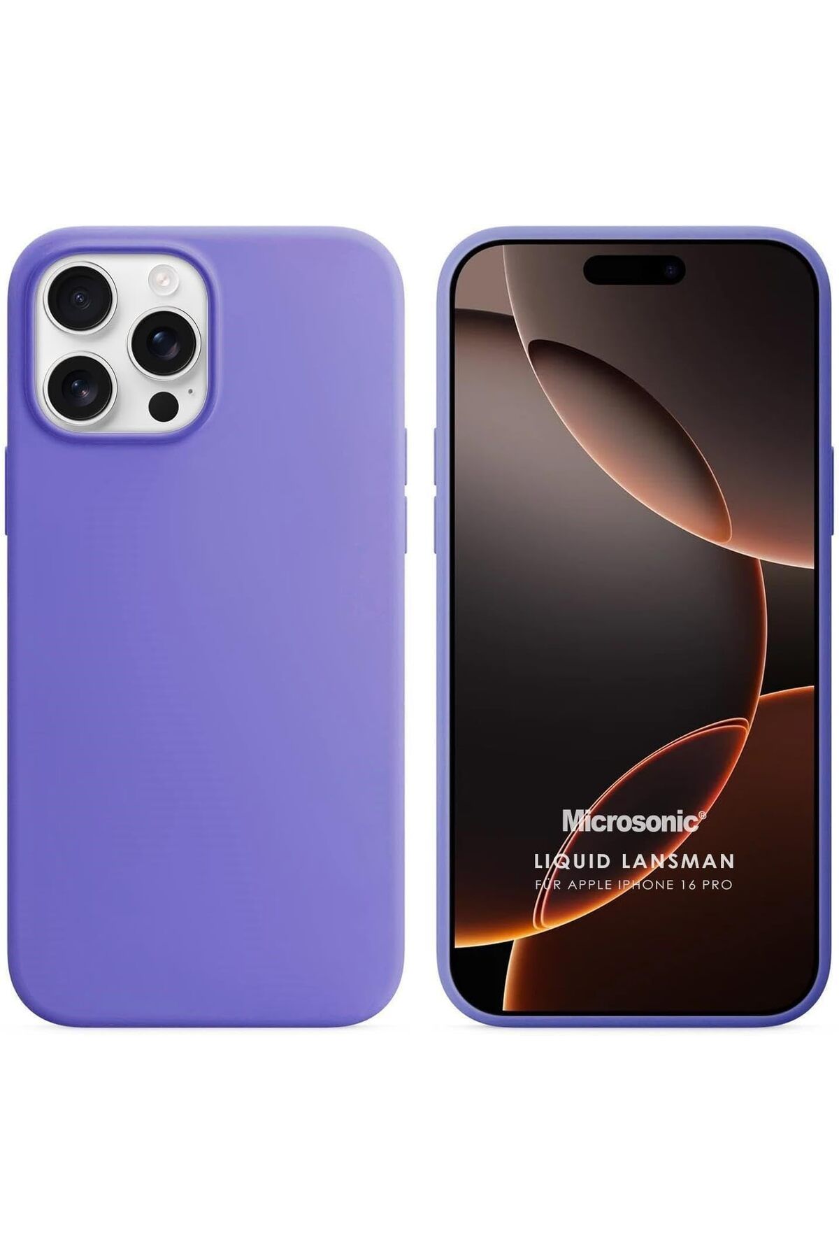 STOREMAX dlshop iPhone 16 Pro Kılıf Liquid Lansman Silikon Lila [iPhone 16 Pro ile Uyumlu Kılıf - Lila] s
