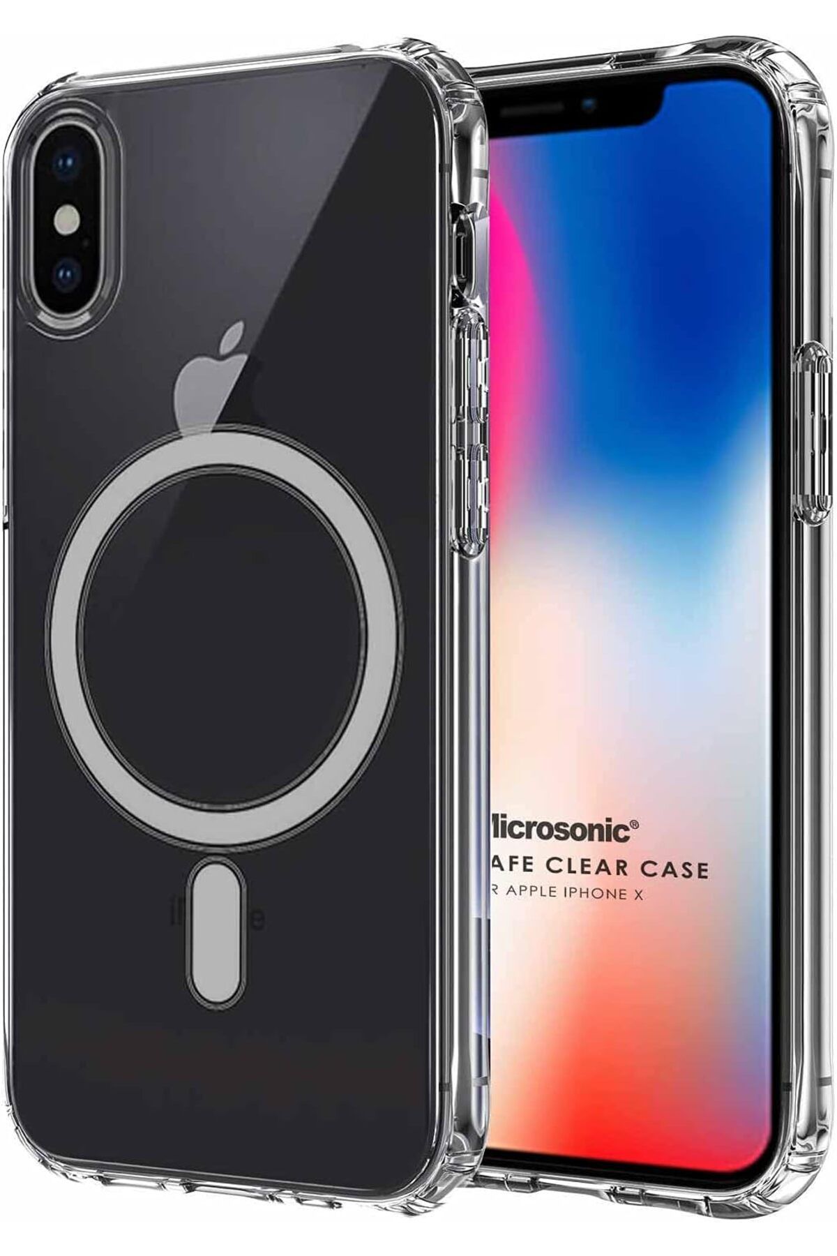STOREMAX glpzr iPhone X için Kılıf MagSafe Clear Soft Şeffaf [iPhone X ile Uyumlu Kılıf - Şeffaf] tren
