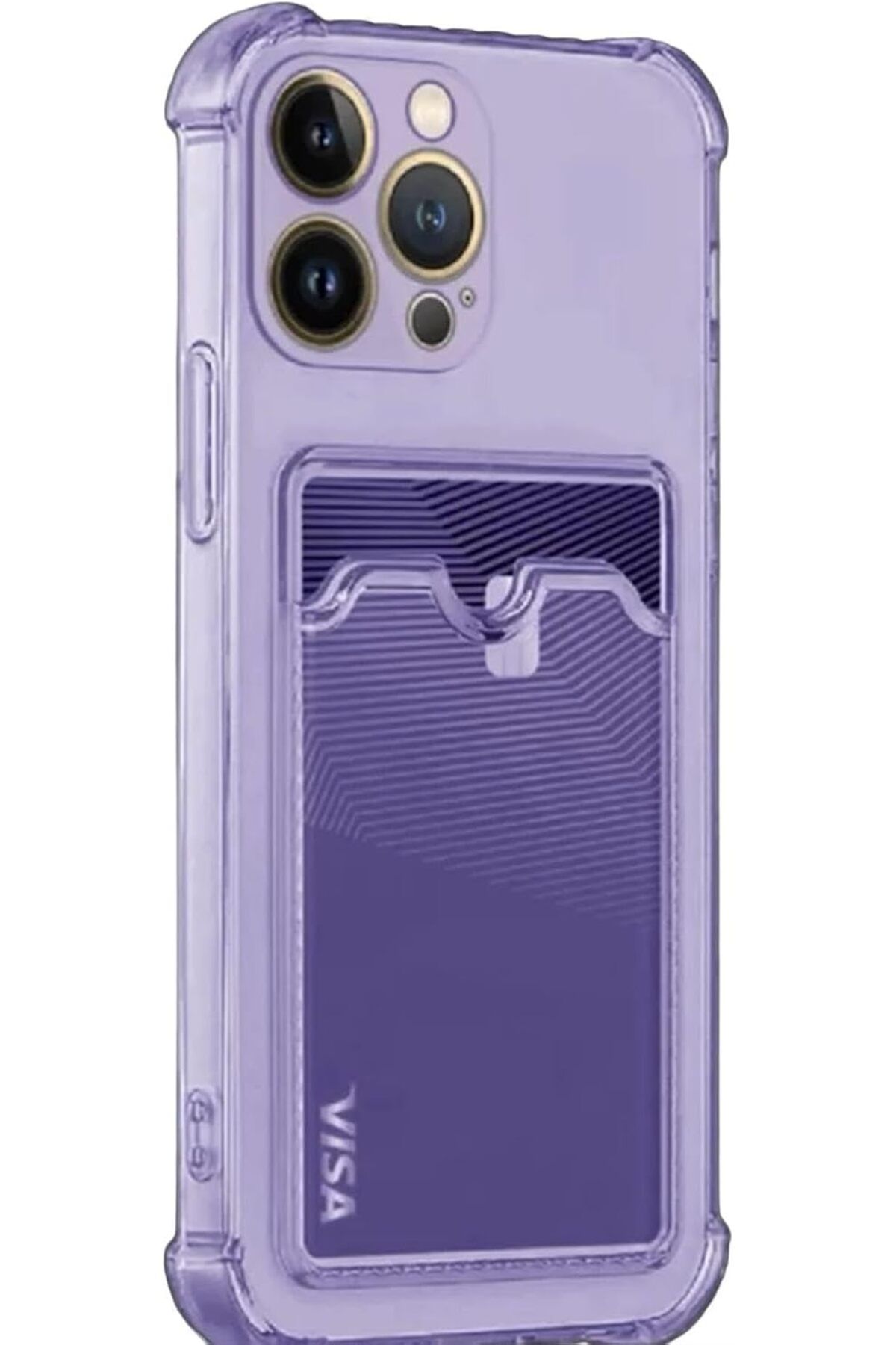 STOREMAX daliashops Trend iPhone 14 için Şeffaf Kartlıklı Kılıf Anti Shock Full Koruma Sağlayan Kılı