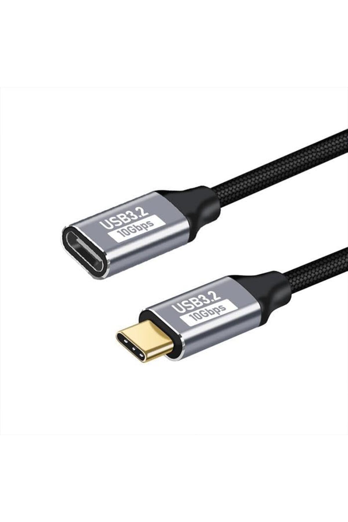 STOREMAX nffashopm Örgü Kablo 1Mt Type-c Uzatma Kablosu 10Gbps Veri Ve Görüntü Aktarım 5A PD Hızlı Ş