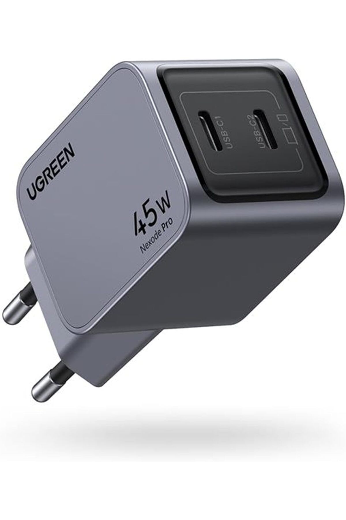 STOREMAX nffashopm Nexode Pro 45W GaN Hızlı Şarj Cihazı Type-C QC PD 2xUSB-C Uzay Grisi storestarx 105135