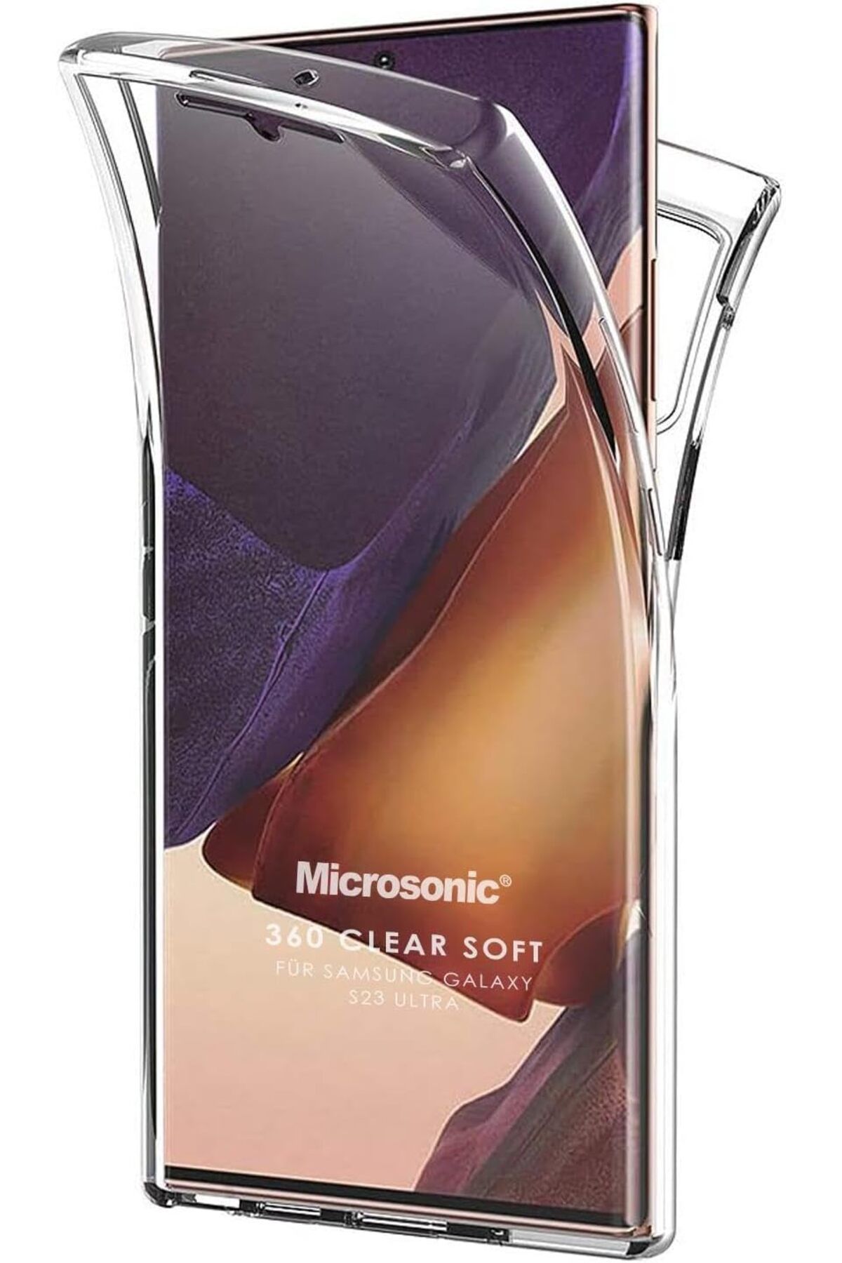 STOREMAX htpshopmx Galaxy S23 Ultra Kılıf 6 Tarafı Tam Full Koruma 360 Clear Soft Şeffaf [Galaxy S23 Ultr