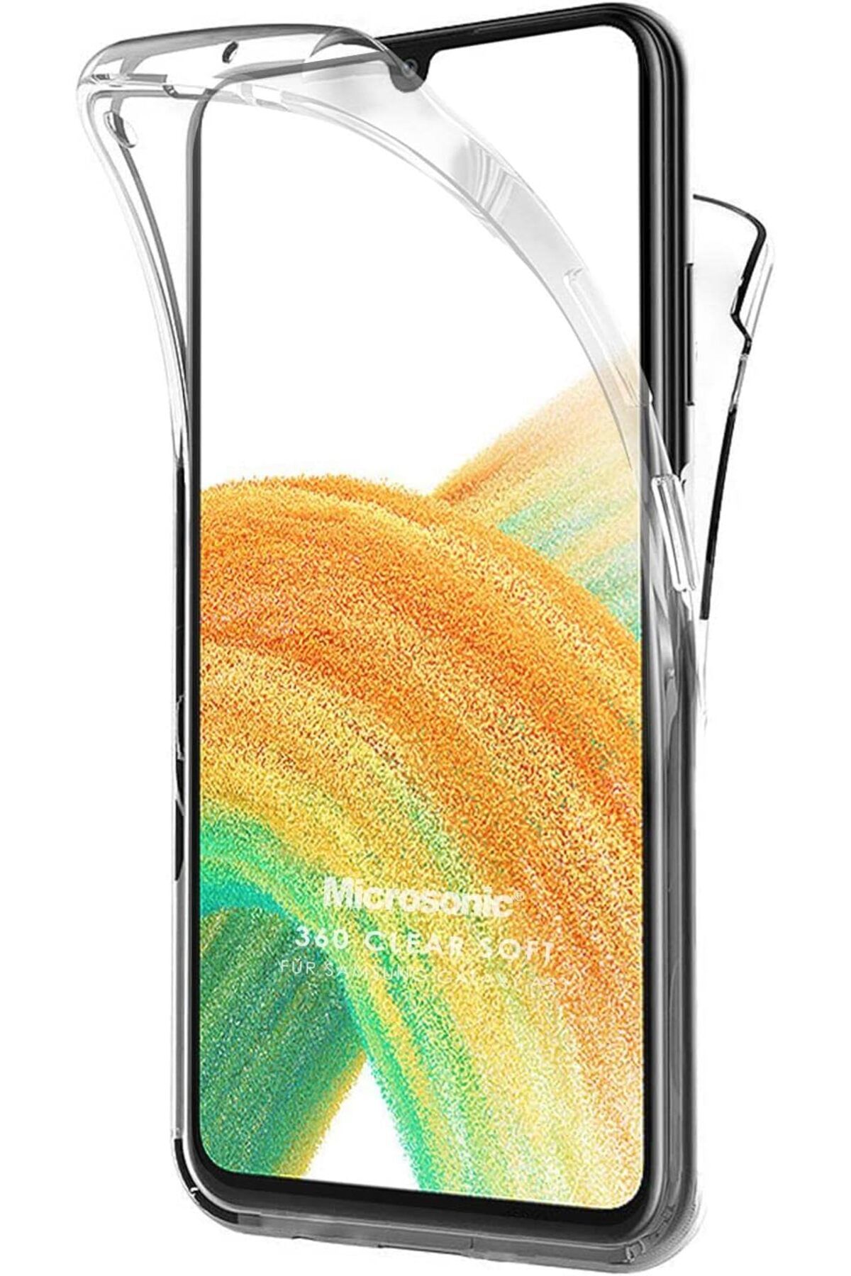 STOREMAX htpshopmx Galaxy A05s Kılıf 6 Tarafı Tam Full Koruma 360 Clear Soft Şeffaf [Galaxy A05s ile Uyum