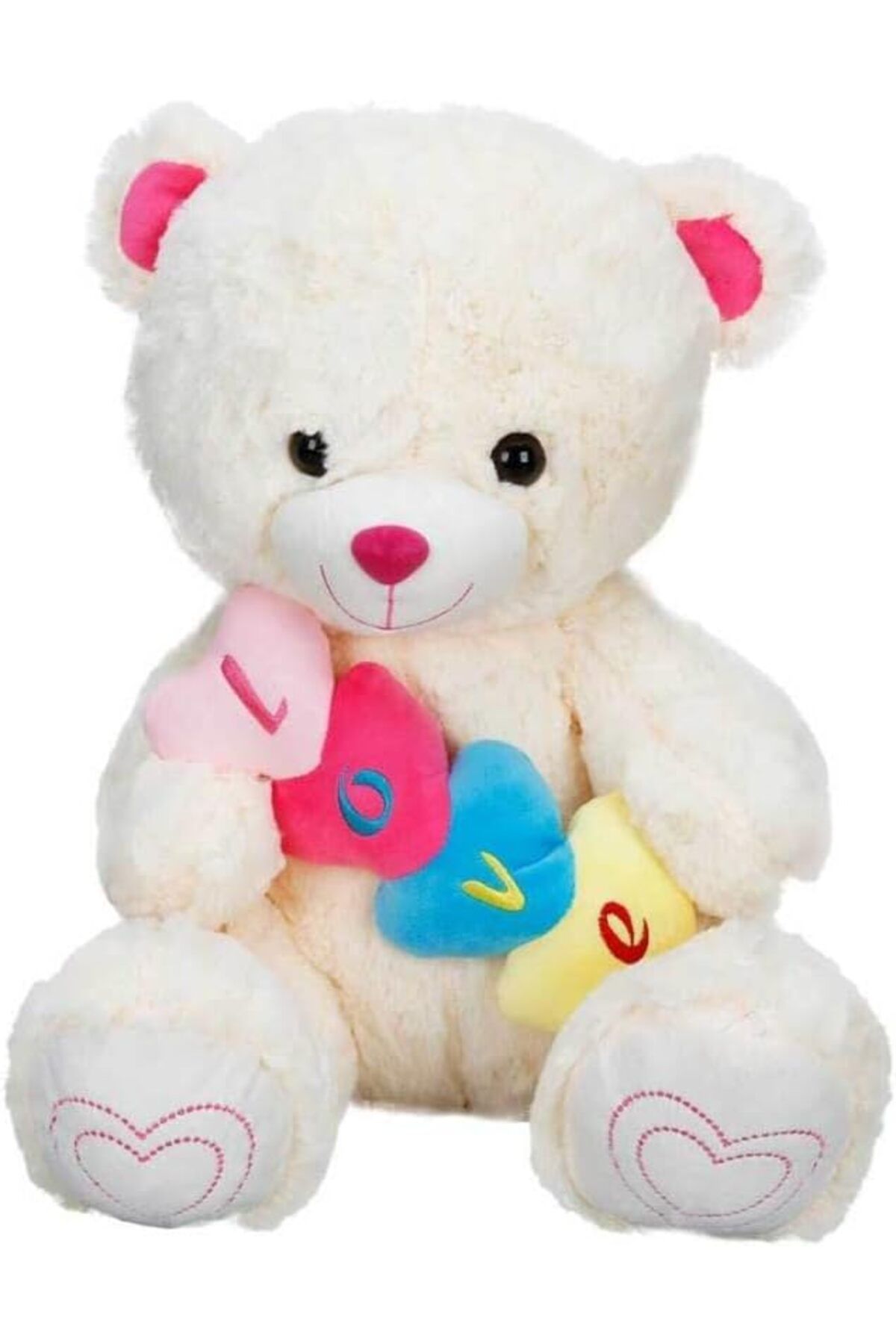 yenibagshop Friends Peluş Ayi Oturan 4Kalpli 48Cm.