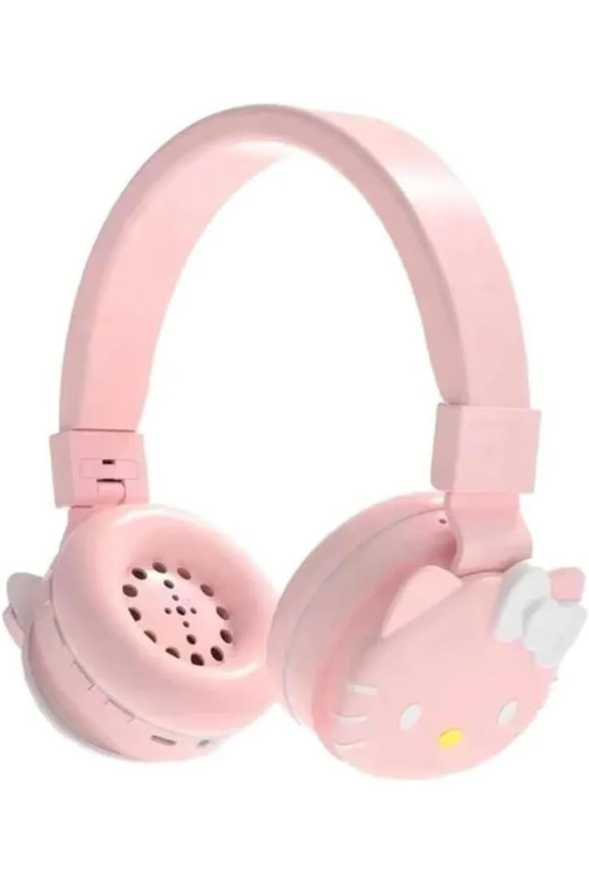 yenibagshop NM18 Kedi Tasarımlı Bluetooth Kulaklık, Kablosuz, Pembe, Mikrofonlu, SD Kart Girişli