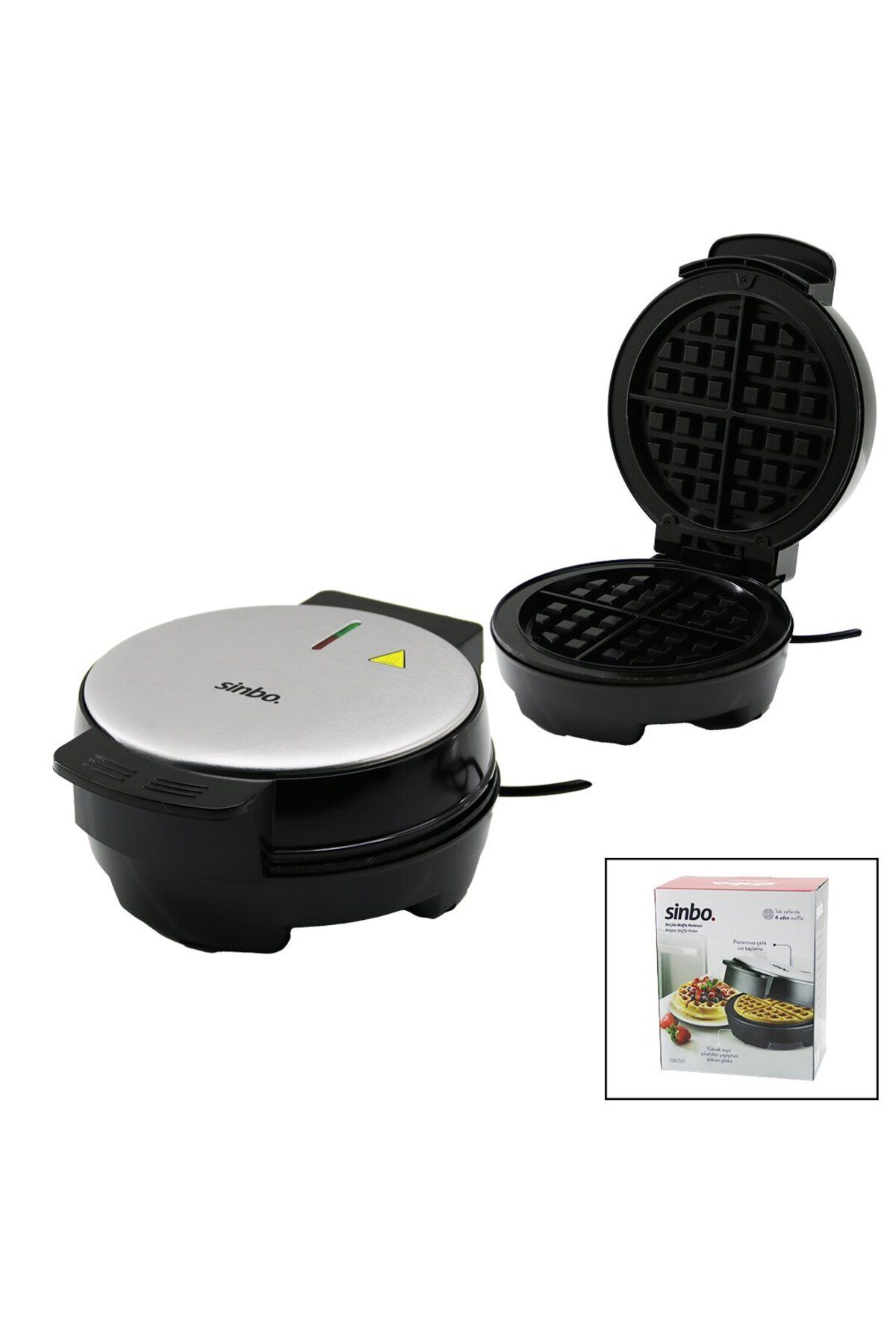 STOREMAX cmllashop BELÇİKA WAFFLE MAKİNESİ ELEKTRİKLİ 4 WAFFLE - YAPIŞMAZ DÖKÜM PLAKA PASLANMAZ ÇEL