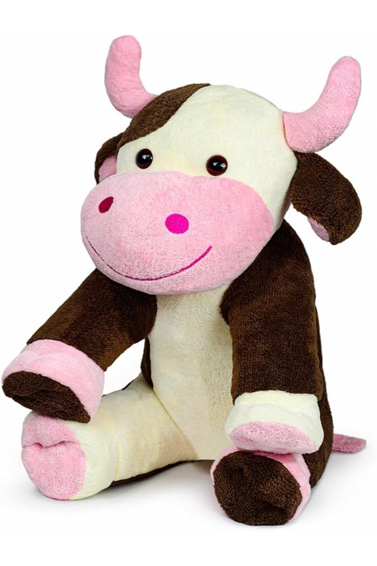 yenibagshop Oyuncak Kahverengi Dev İnek,Pelüş İnek,Sevimli İnek,Milka,Doldurulabilir Pelüş İnek,Milka Pelüş İnek