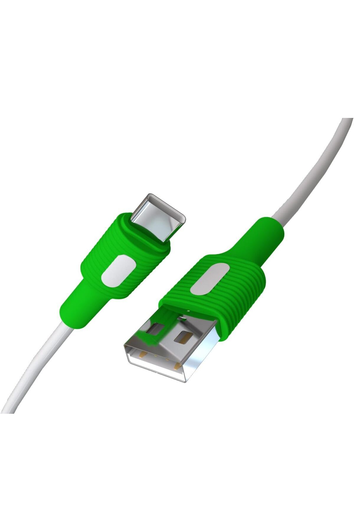 STOREMAX cmllashop Coral USB A-C Hızlı Şarj Kablosu (Beyaz + Beyaz/Yeşil Uç) (150 CM) 542093