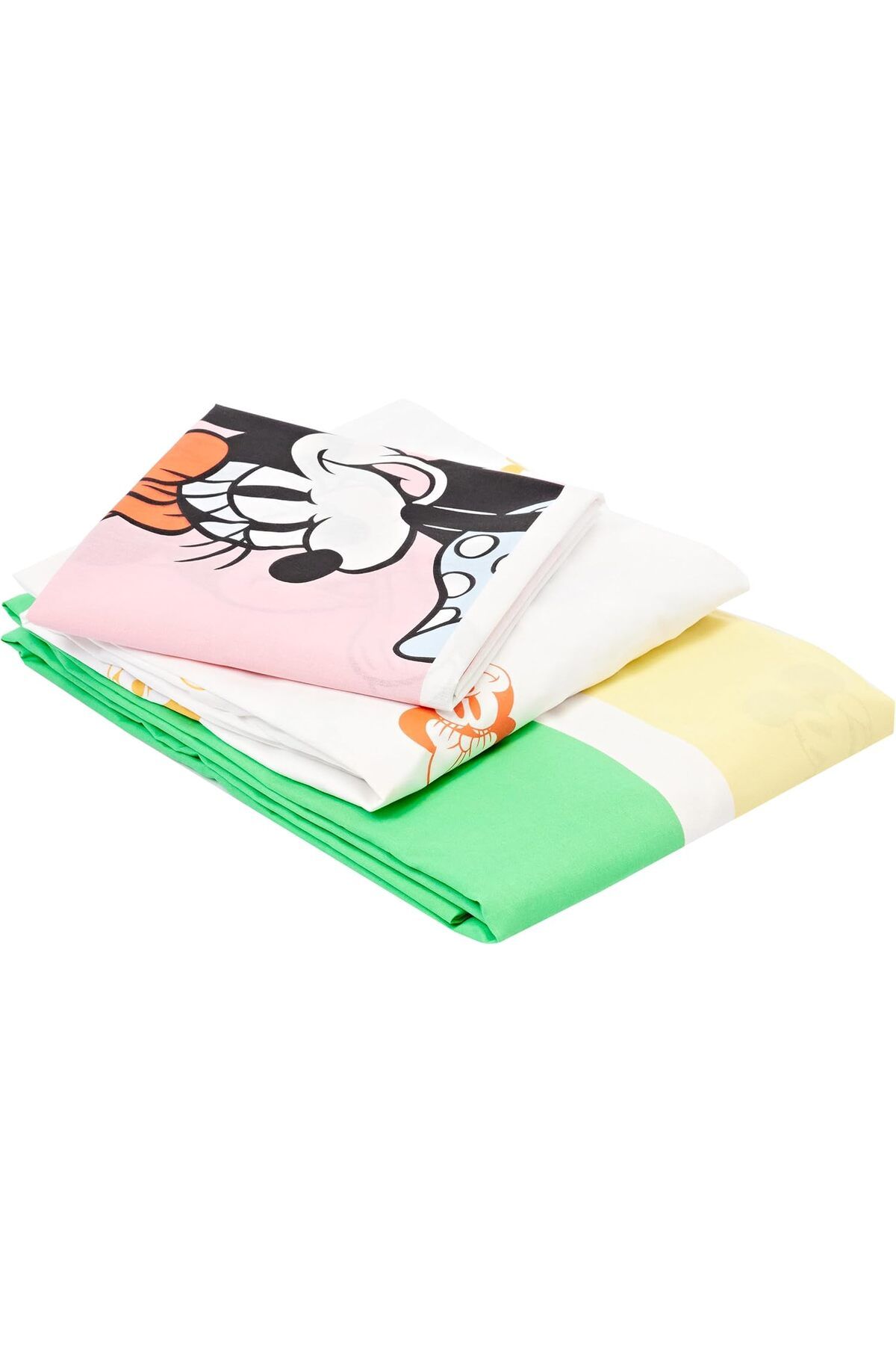 STOREMAX Minnie Mouse Rainbow Lisanslı Karakter Baskılı%100 Pamuk Nevresim Takımı, Çok Renkli