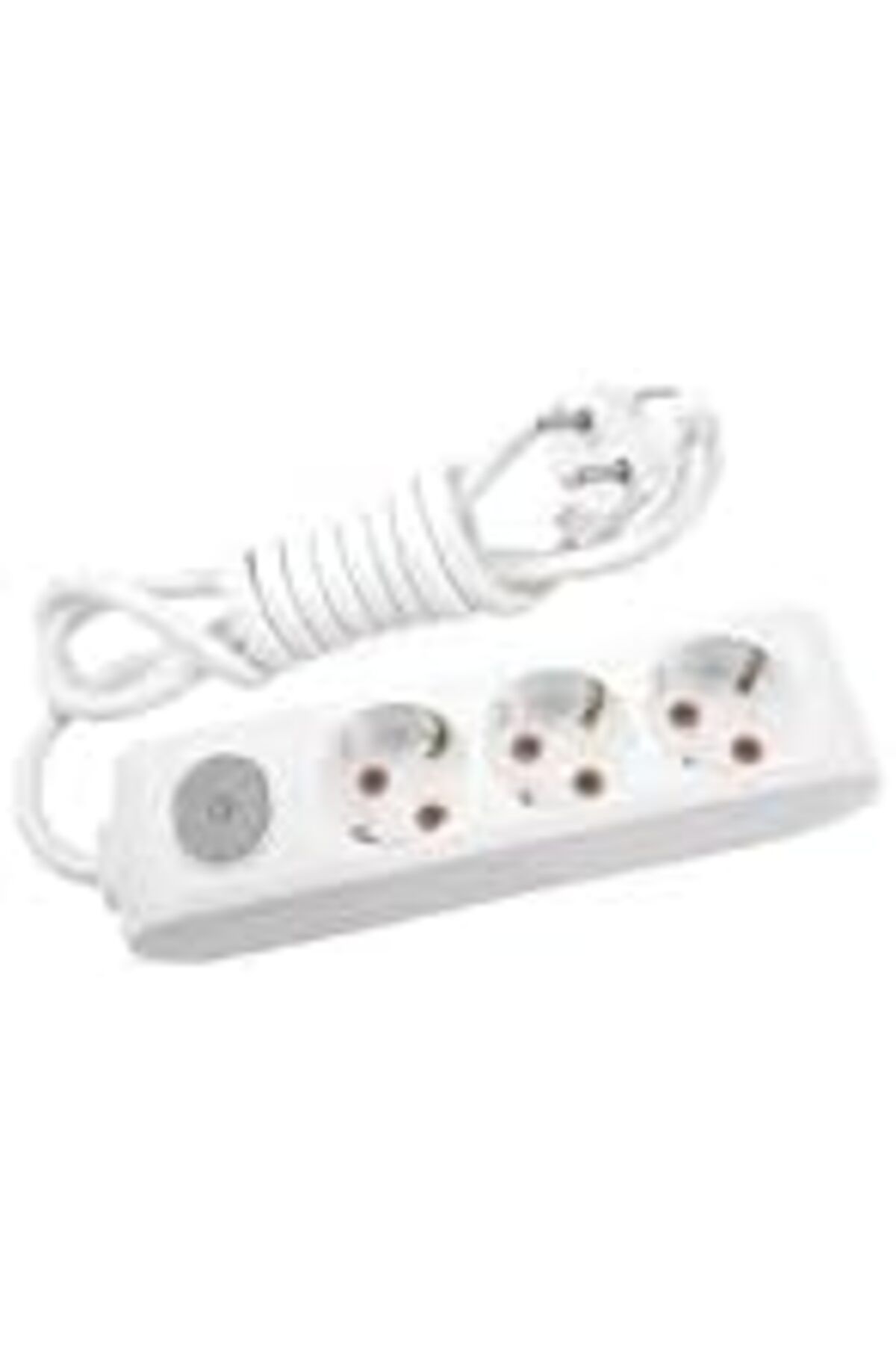 MCreative-Multi-Let 3-Plus Switch-Grounded Wired C.C. 2m Plug Socket 3