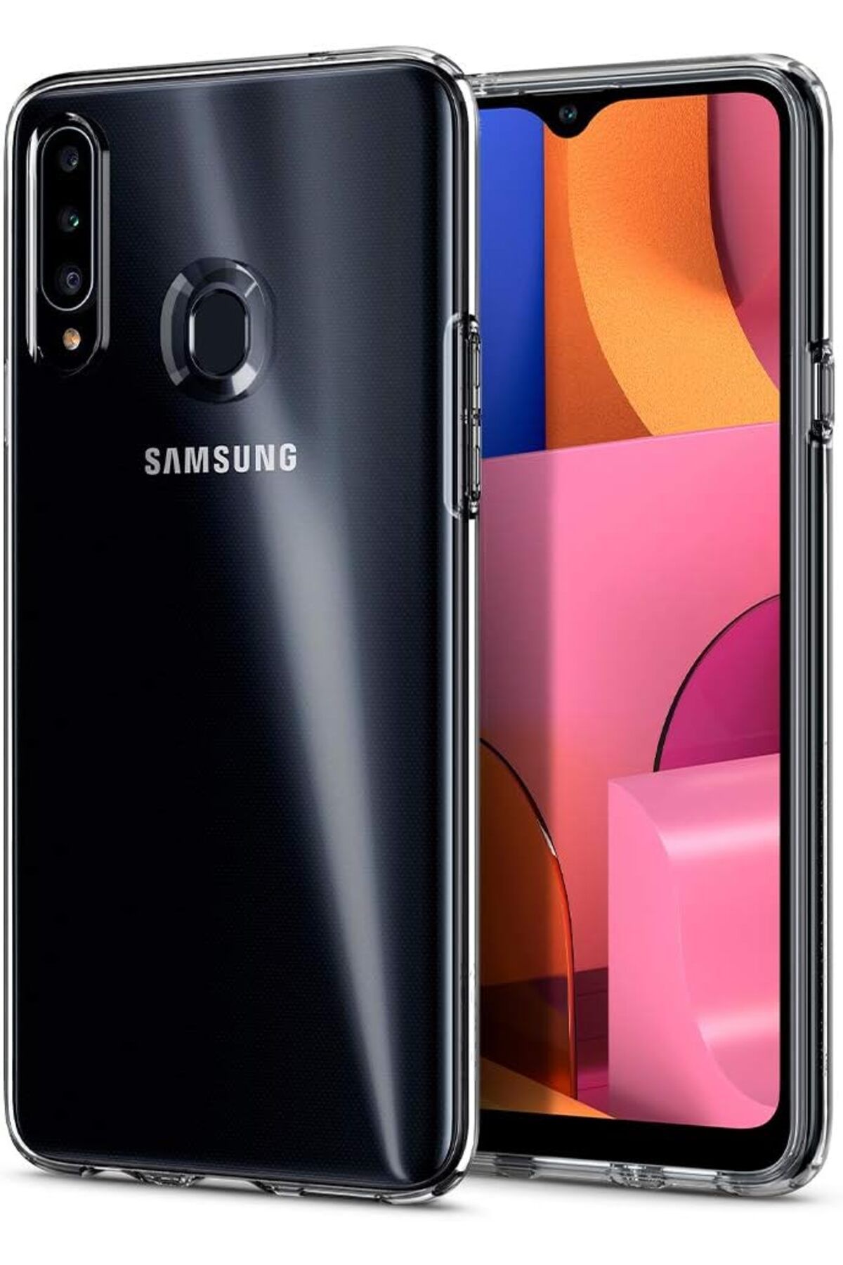 STOREMAX nffashopm Galaxy A20s Kılıf Liquid Crystal 4 Tarafı Tam Koruma Crystal Clear - ACS00562 storestar
