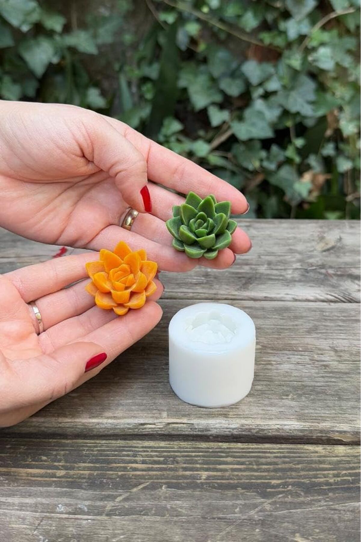 yenibagshop Concept Agavoides Sukulent Mum Kalıbı (Silikon)