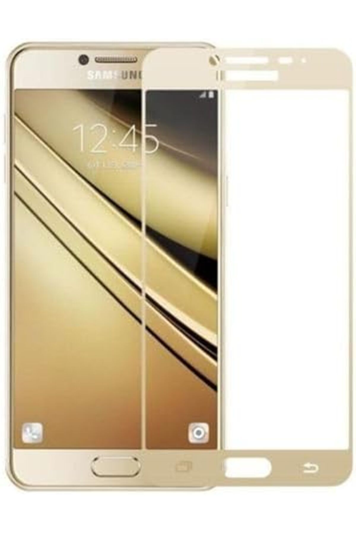yenibagshop Galaxy J7 Pro J730 Uyumlu Ekran Koruyucu Tam Kapatan Nano Altın
