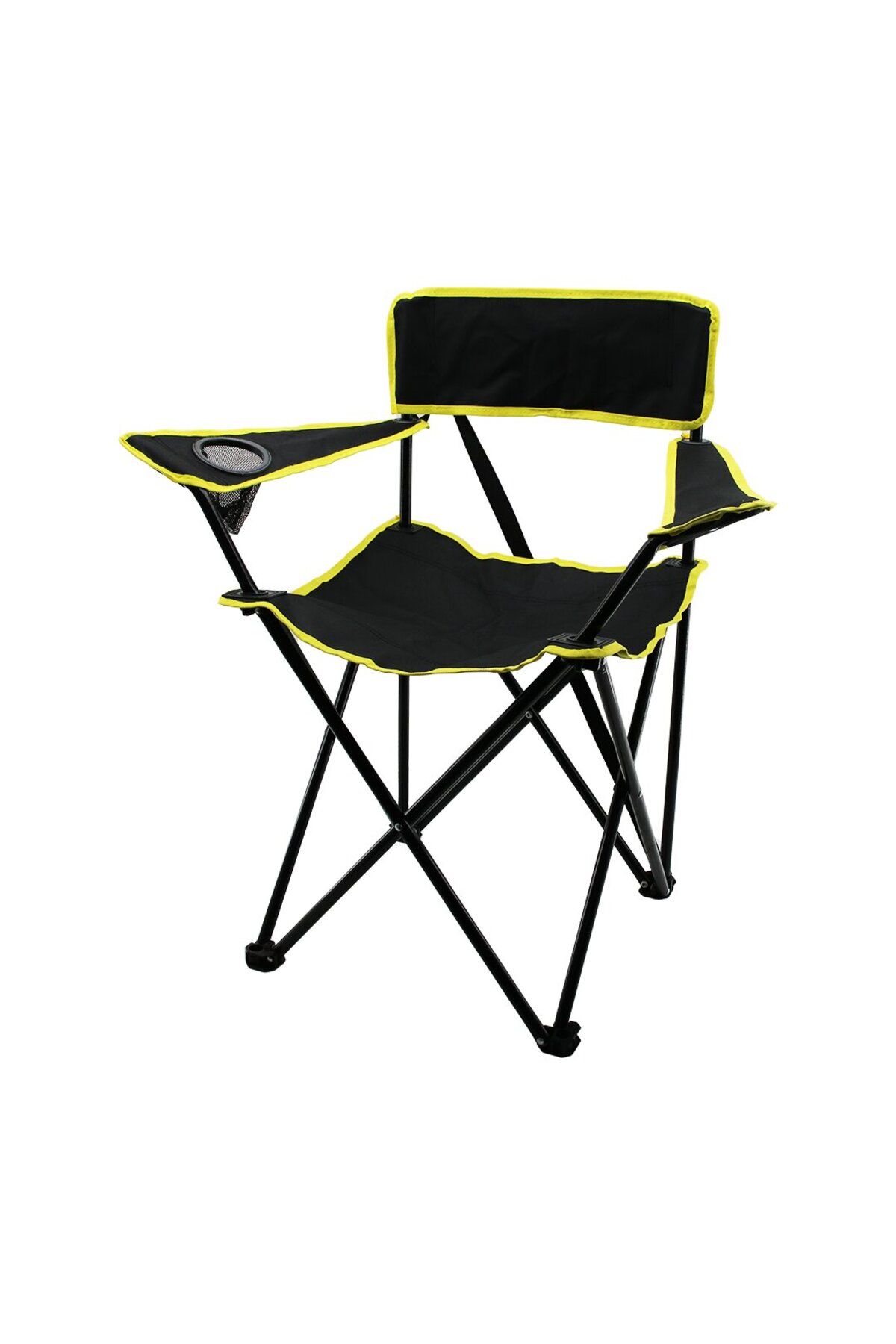 STOREMAX ysstorex SİYAH SARI TELESKOP KATLAMALI KAMP SANDALYESİ StarColxlection 655141