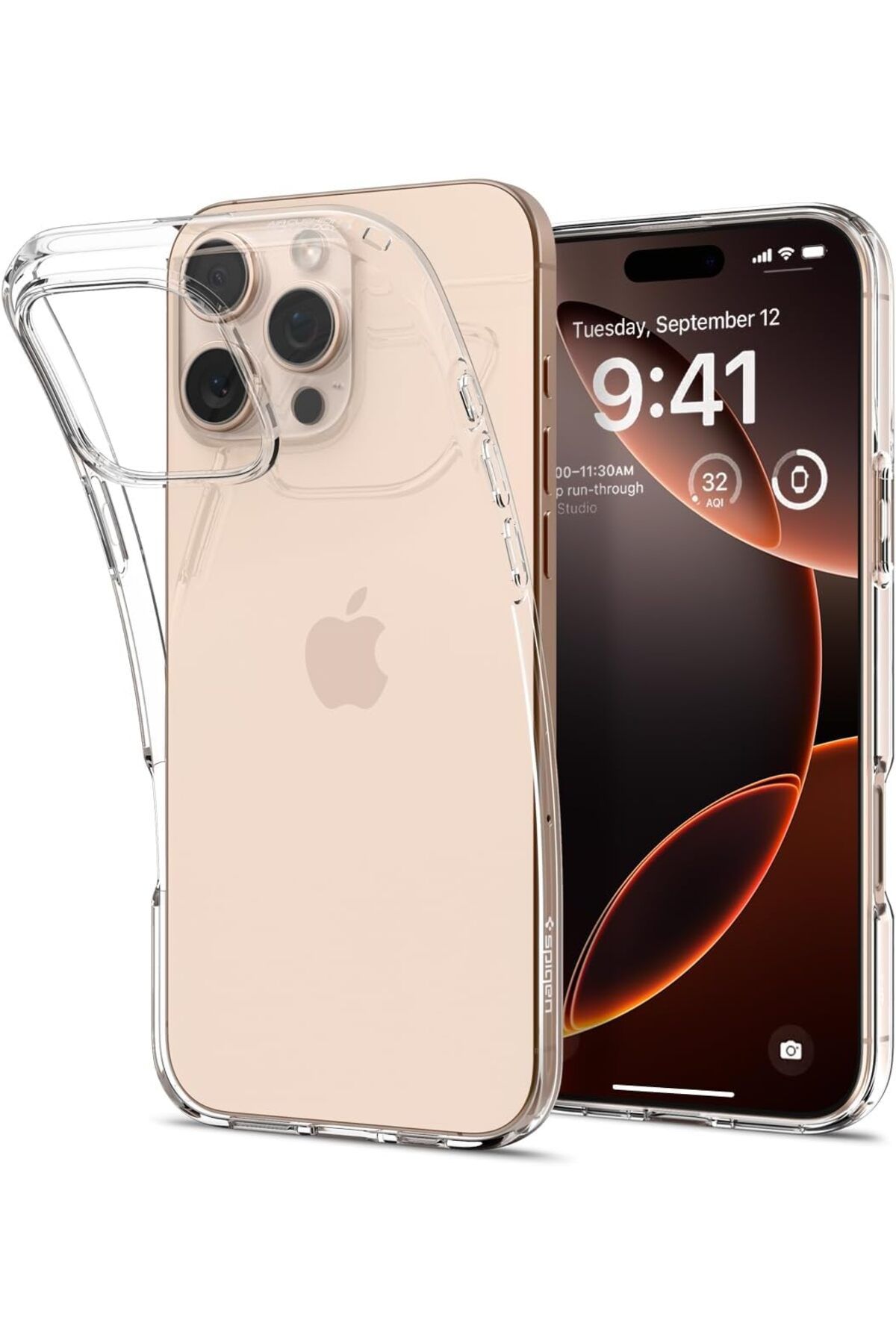 STOREMAX htpshopmx iPhone 16 Pro Max Kılıf Liquid Crystal 4 Tarafı Tam Koruma Crystal Clear - ACS07984 str