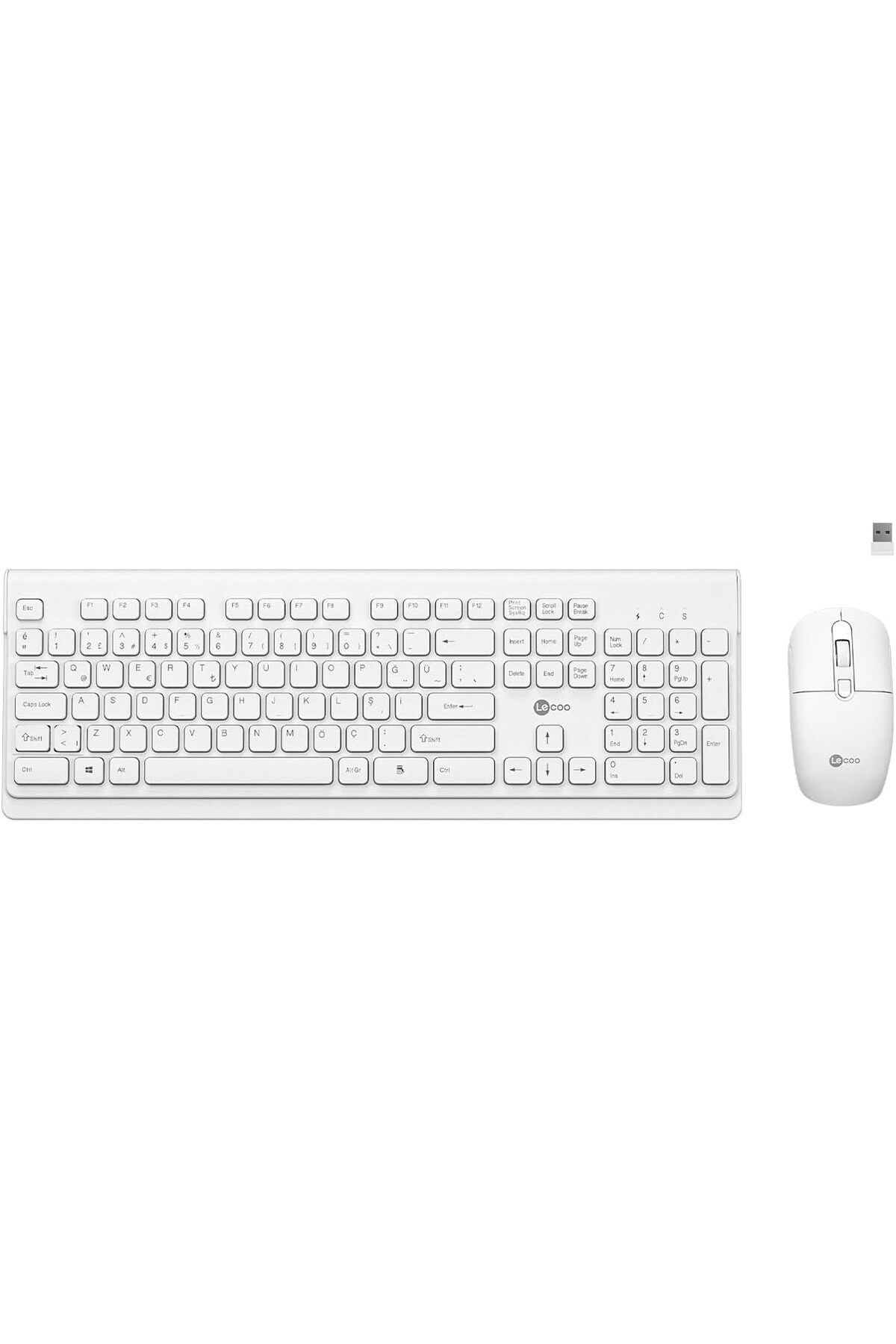 STOREMAX glpzr KW203 Kablosuz Türkçe Q Klavye & Mouse Set - QWERTY Türkçe Dizilim Klavye, 1600DPI Optik F