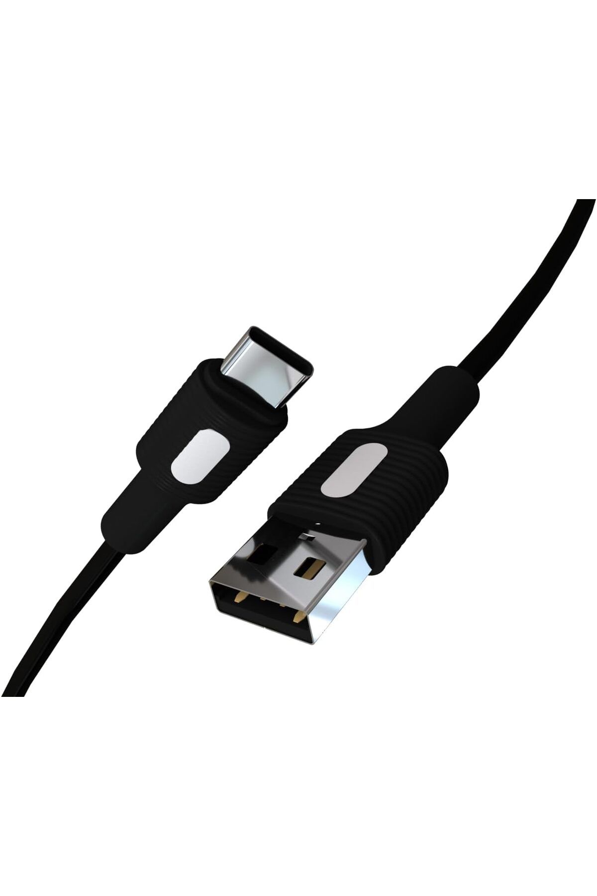 STOREMAX bystoreby Coral USB A-C Hızlı Şarj Kablosu, Siyah Kablo, Beyaz/Siyah Uçlar (120 CM) NewDesing 64