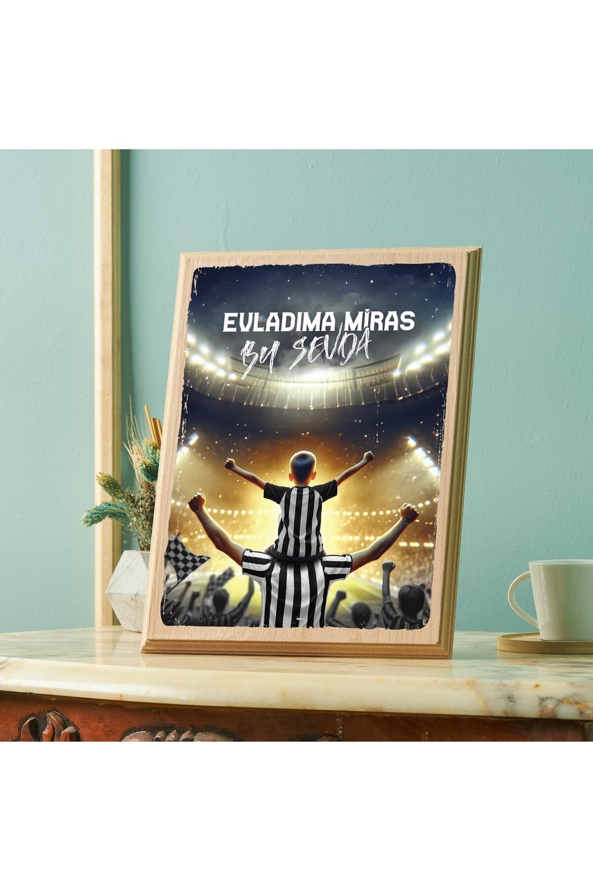 STOREMAX htpshopmx Beyaz Taraftarlara Özel Ahşap Tablo 22x30 cm str http 1092444
