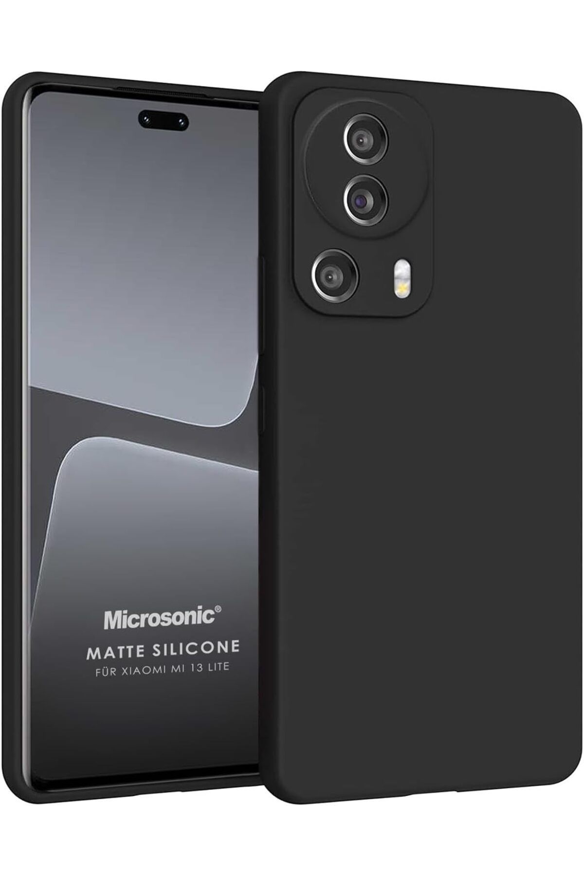 STOREMAX htpshopmx Matte Silicone Xiaomi Mi 13 Lite için Kılıf Siyah [Mi 13 Lite ile Uyumlu Kılıf - Siya