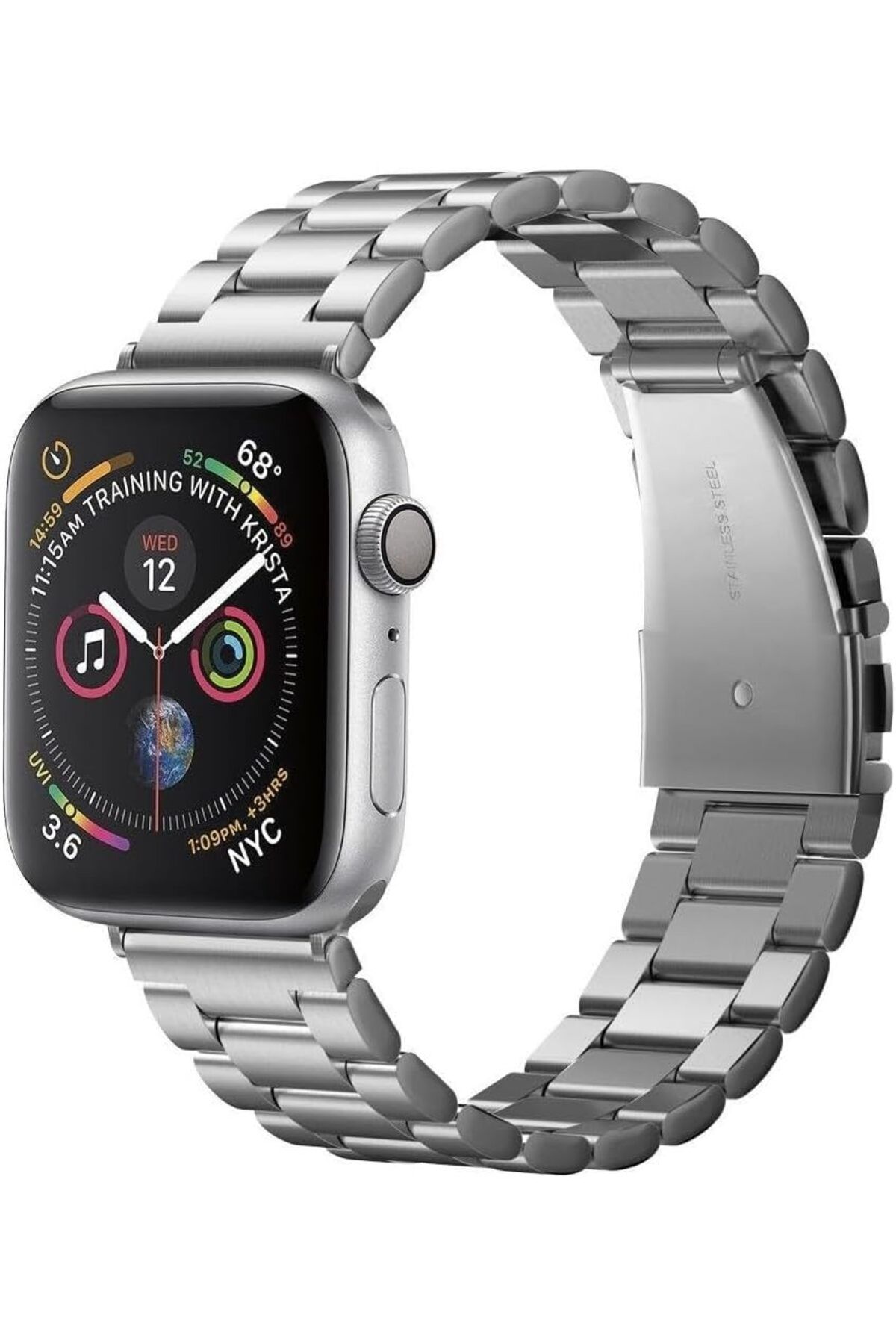 STOREMAX lbstorex Watch 49/45/44/42 mm Seri 8 7 6 5 4 3 2 1 SE Ultra ile Uyumlu Paslanmaz Çelik Kordon Kayı