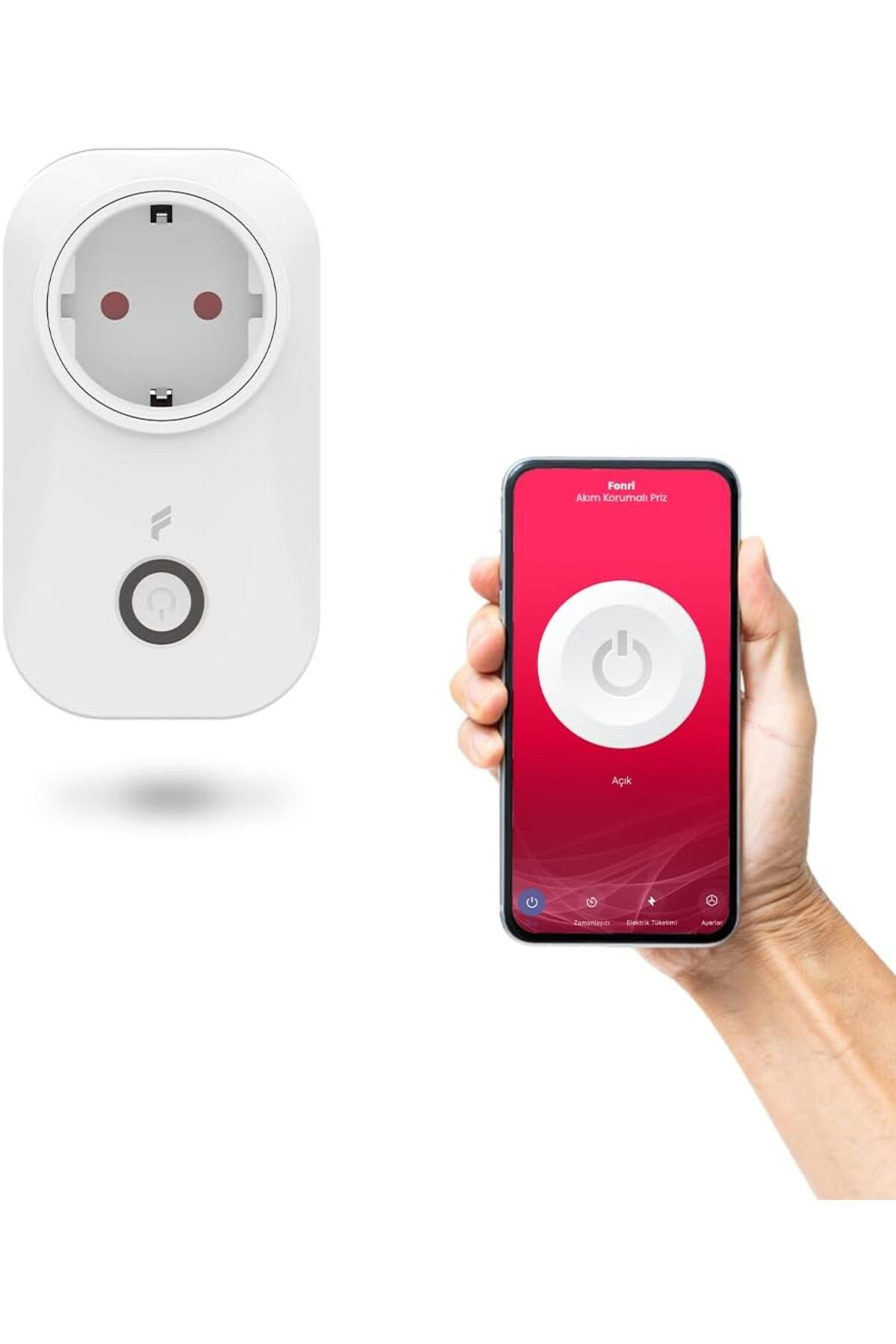 STOREMAX acelya WİFİ Akıllı Akım Korumalı Priz (16 Amper), Uzaktan Kontrol, Anlık Enerji Tüketim Taki