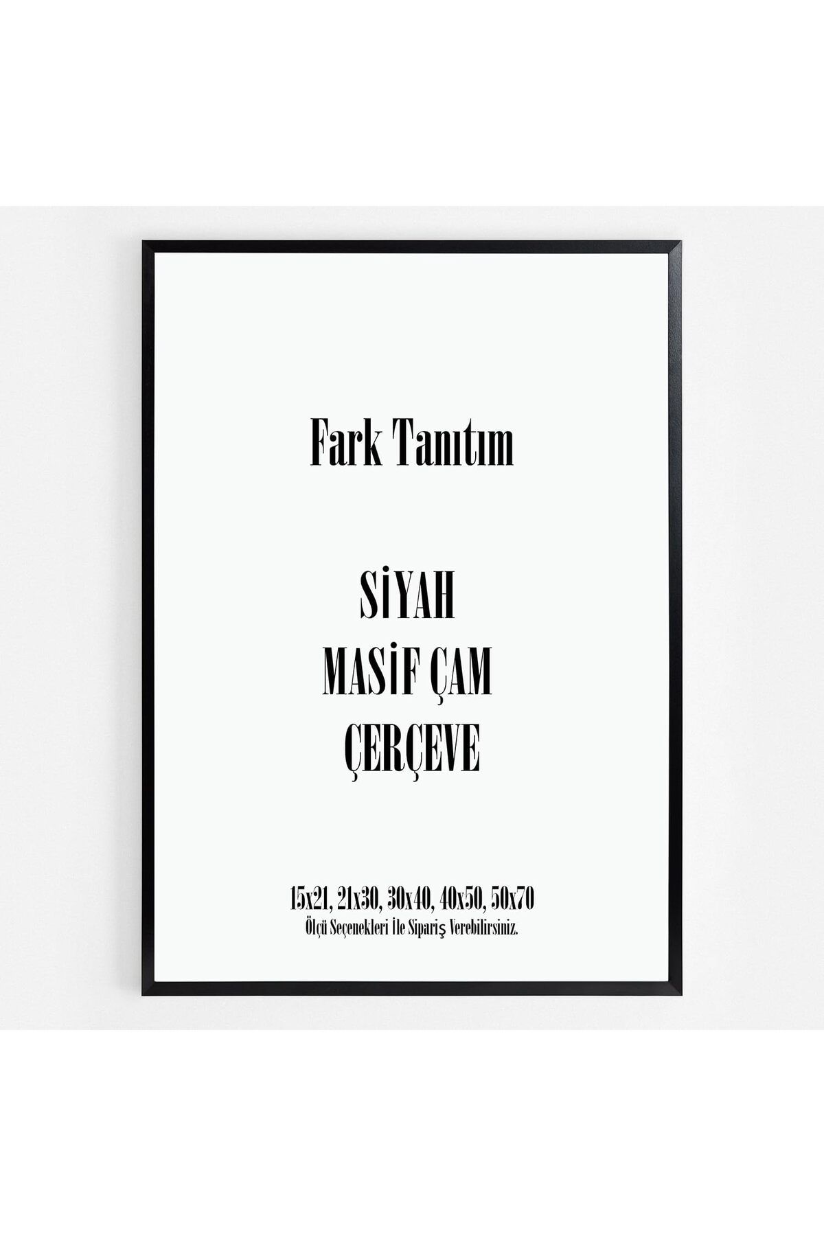 STOREMAX Masif Çam Çerçeve - 3mm MDF Arkalık - 500 Mikron Kırılmaz Şeffaf PVC