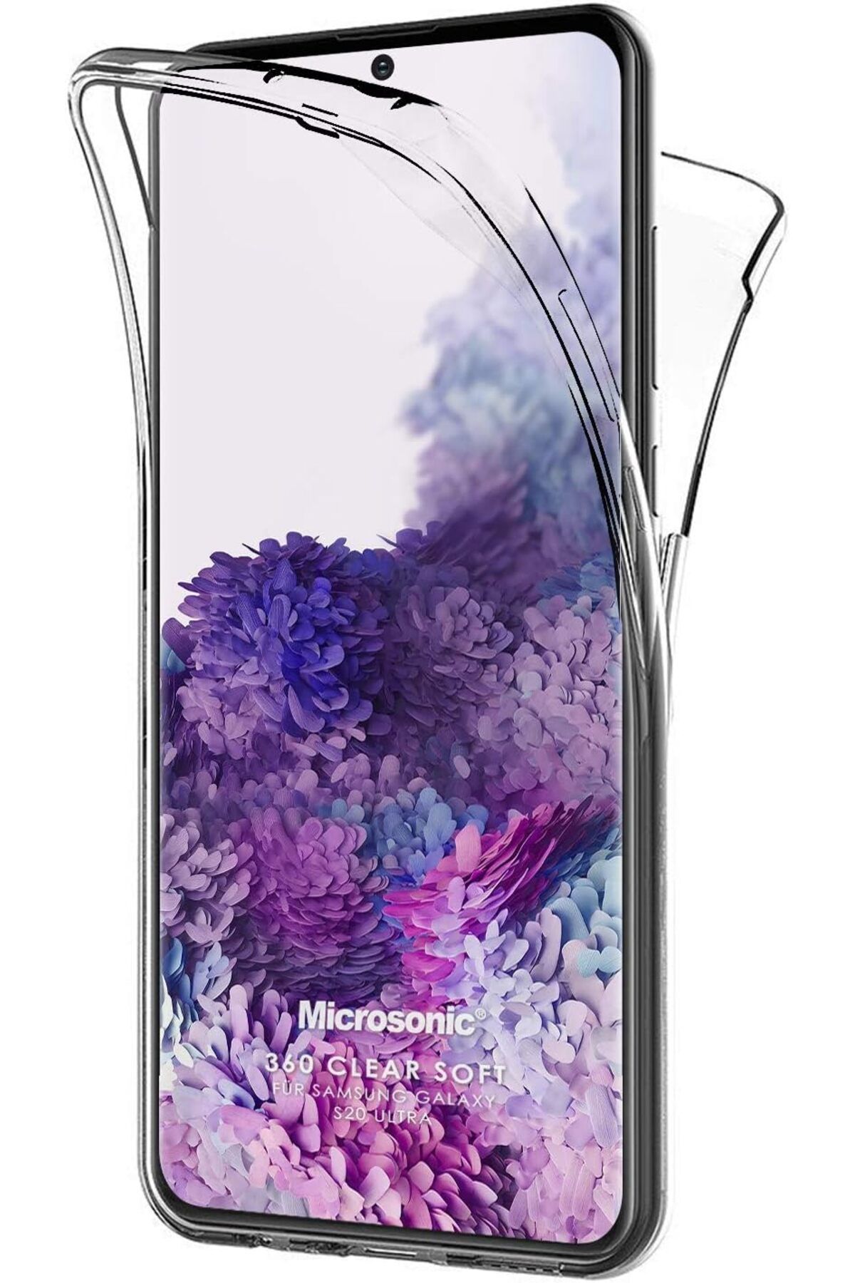 STOREMAX htpshopmx Galaxy S20 Ultra için Kılıf 6 tarafı tam full koruma 360 Clear Soft Şeffaf [Galaxy S2