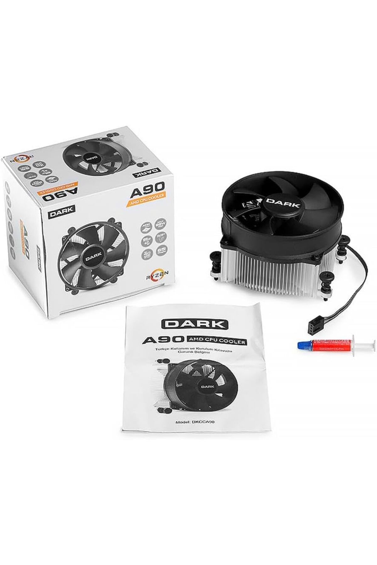 yenibagshop 9cm AMD İşlemciler İle Uyumlu PWM Fanlı İşlemci Soğutucu (DKCCA90)