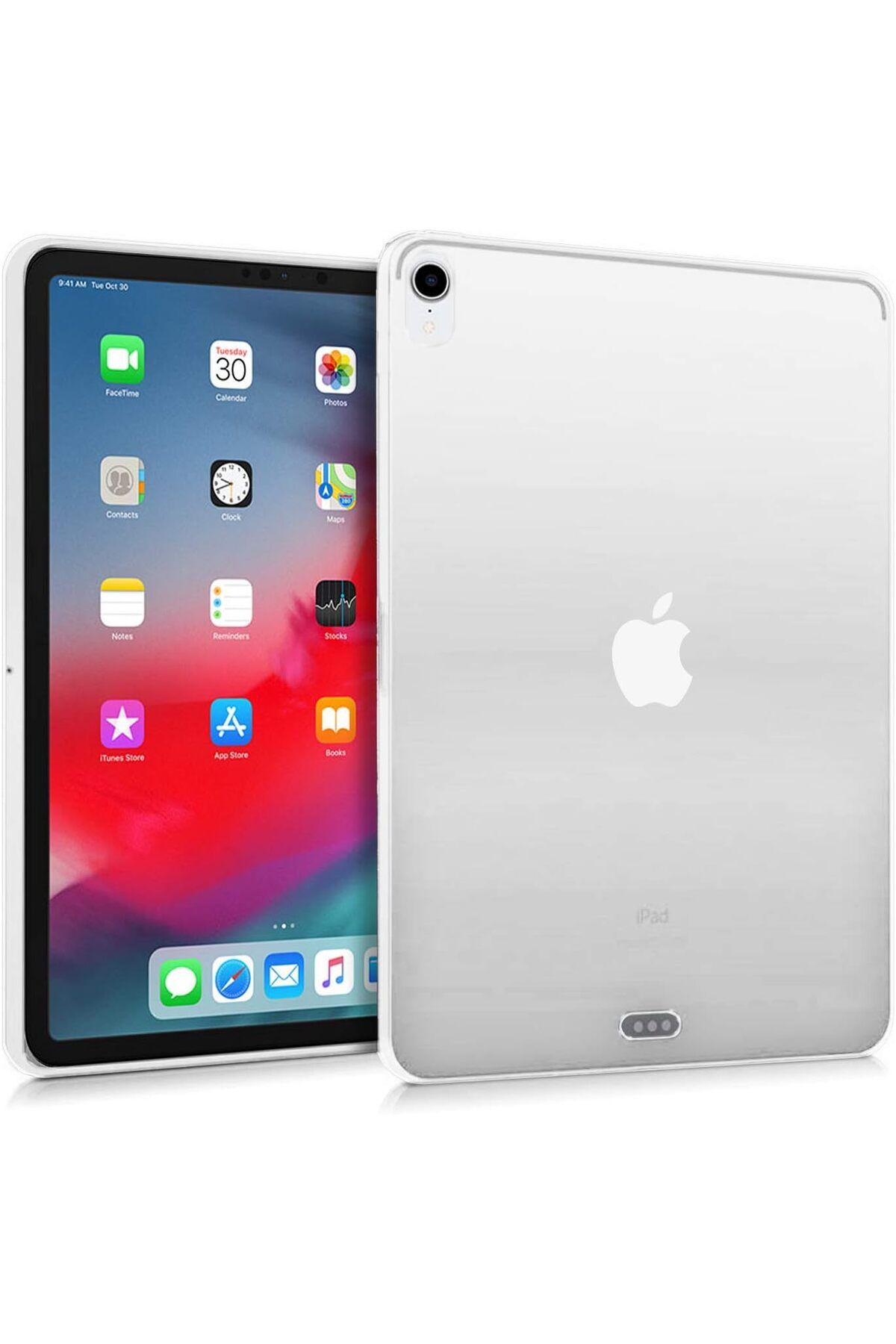 STOREMAX cmllashop iPad Pro 11'' 2018 (A1980-A2013-A1934-A1979) için Kılıf Transparent Soft Beyaz [iPad Pr