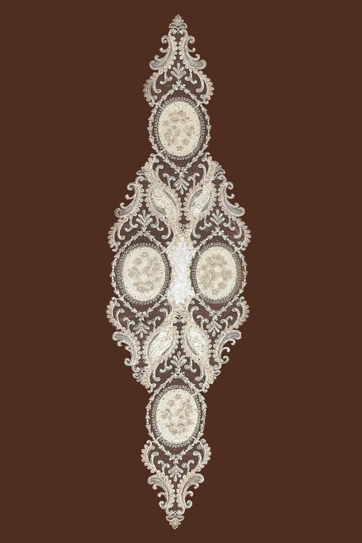 STOREMAX mrttnca Fransız Dantelli Tek Runner 150x40 cm Masa Örtüsü trndymrt 1087243