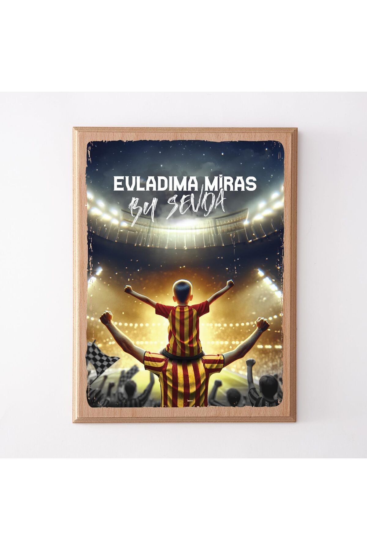 STOREMAX Kırmızı Taraftarlara Özel Ahşap Tablo 22x30 cm