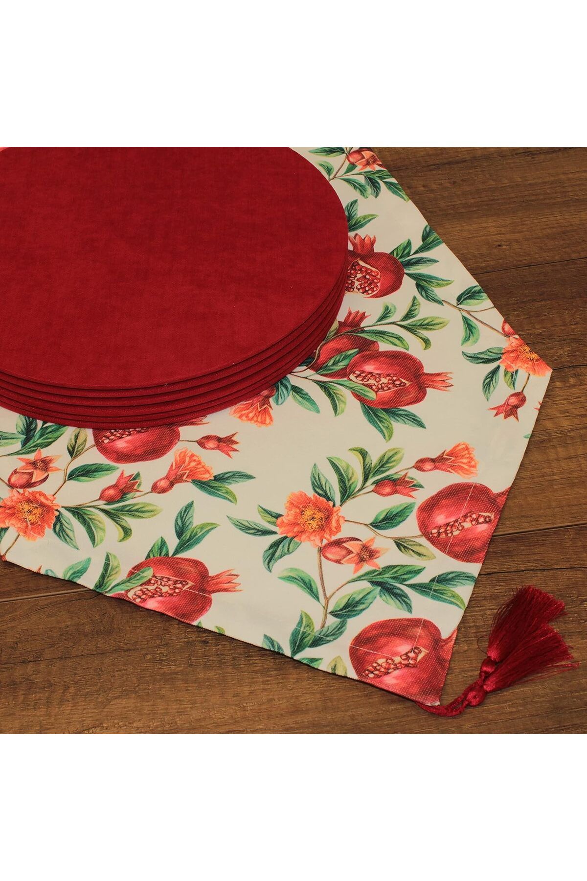 STOREMAX mrttnca Desenli Beyaz Zemin Arka Plan Dijital Baskılı Runner Amerikan Servis 40x150 cm trndymrt 10