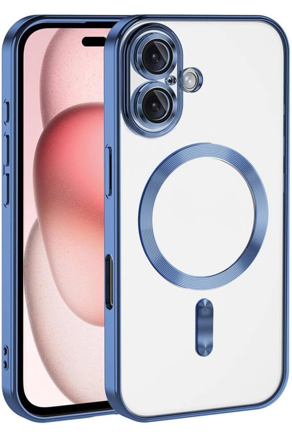 STOREMAX nffashopm İle Uyumlu iPhone 16 Kılıf Kamera Korumalı Magsafe Wireless Şarj Özellikli ZORE Demr
