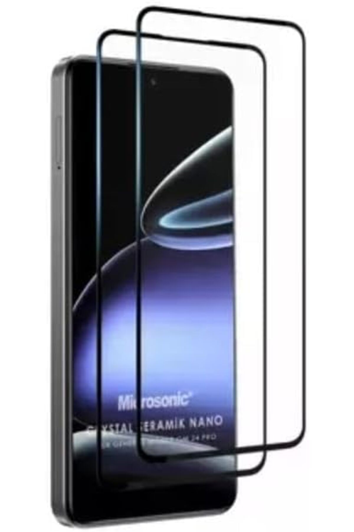 yenibagshop Galaxy Tab S6 Lite SM-P615 10.4 İnc Uyumlu Siyah Ekran Çerçeveli Seramik Cam Ekran Koruyucu