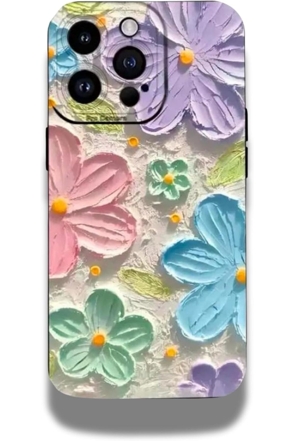 STOREMAX nffashopm 11 Yağlıboya Çiçek Deseni Telefon Kılıfı – Zarif ve Koruyucu Tasarım (11 florenc