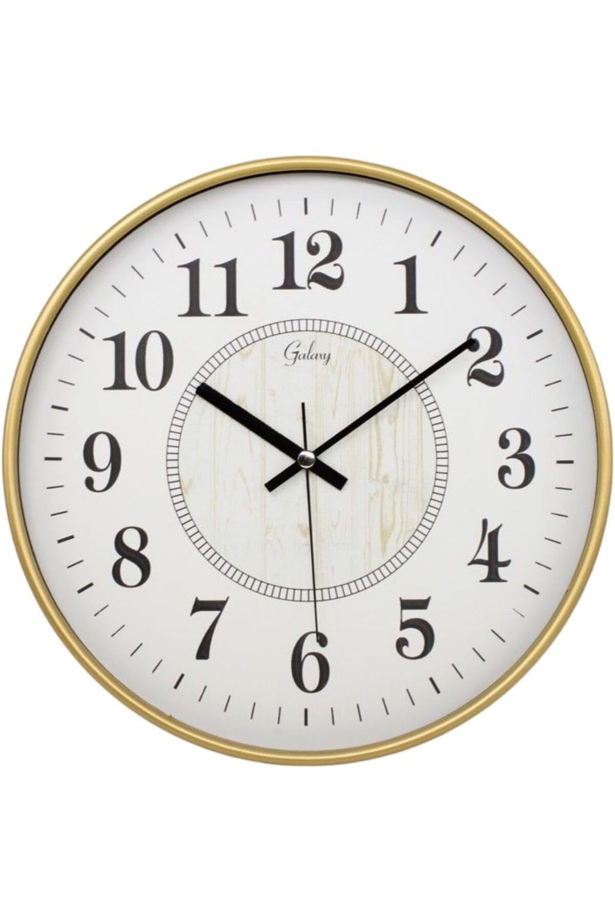 yenibagshop D-218-A-2 Eskitme Kadran 30 cm Sessiz Akar Duvar Saati Gold