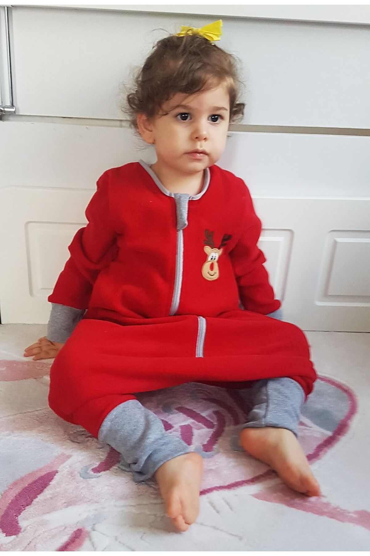 STOREMAX daliashops Nakışlı, Uzun Kollu, Oeko-TEX Mikro Polar, Bebek Çocuk Uyku Tulumu, Unisex, TOG 2 (7-