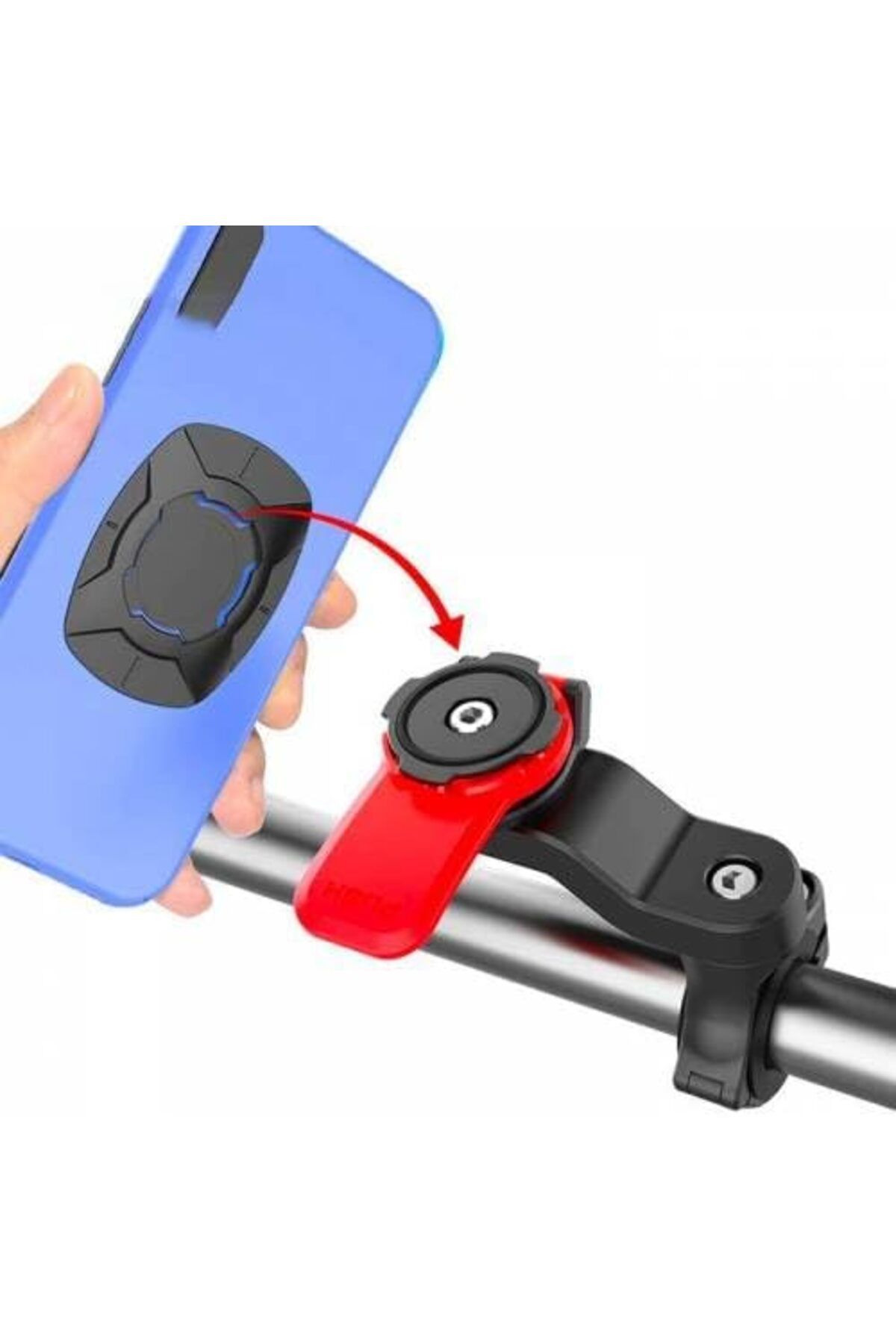 STOREMAX nffashopm Polham Motosiklet, Bisiklet, Scooter İçin Gidon Telefon Tutucu, Güvenlik Kilitli Telefo