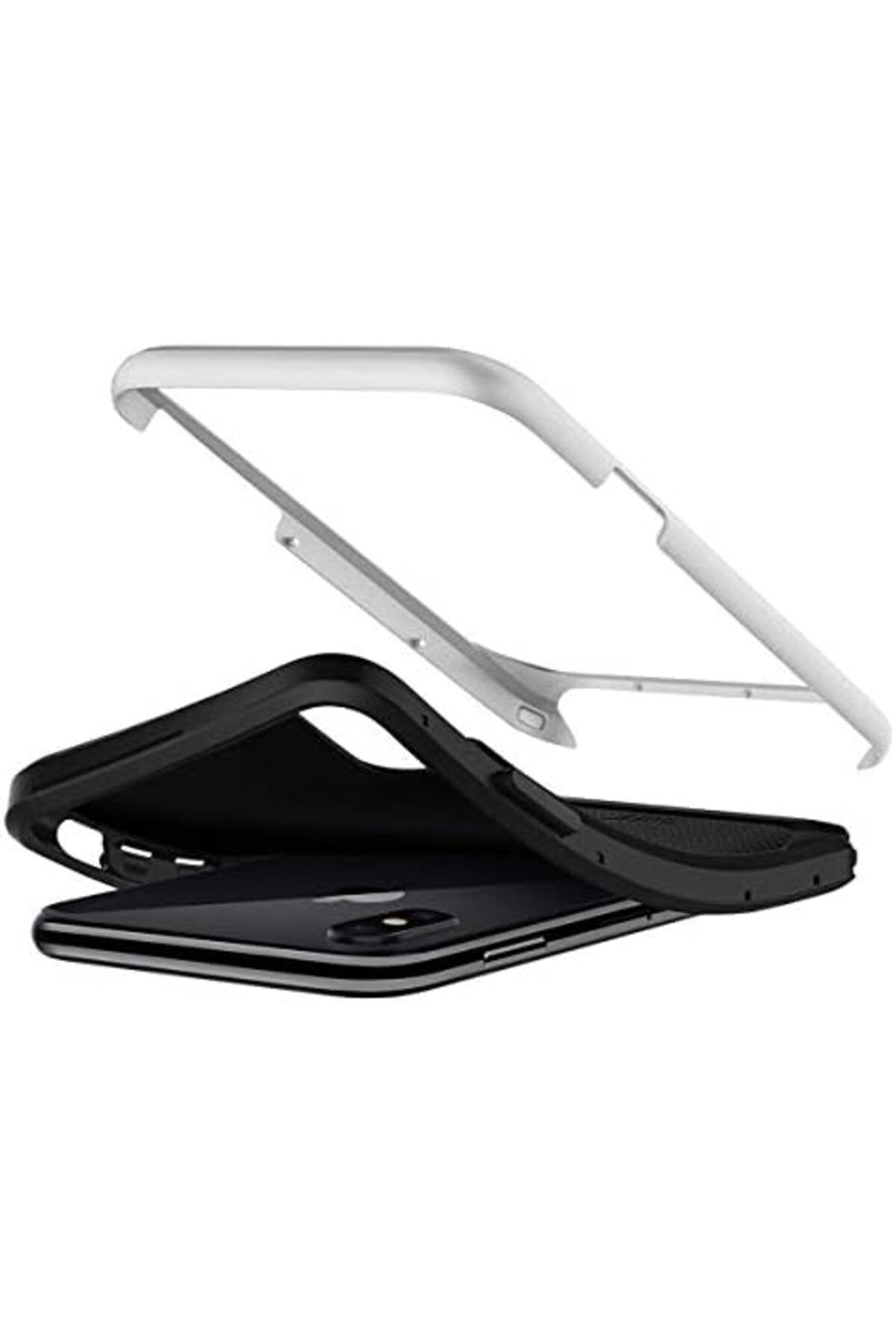 STOREMAX iPhone X New Armor Kılıf, Gümüş