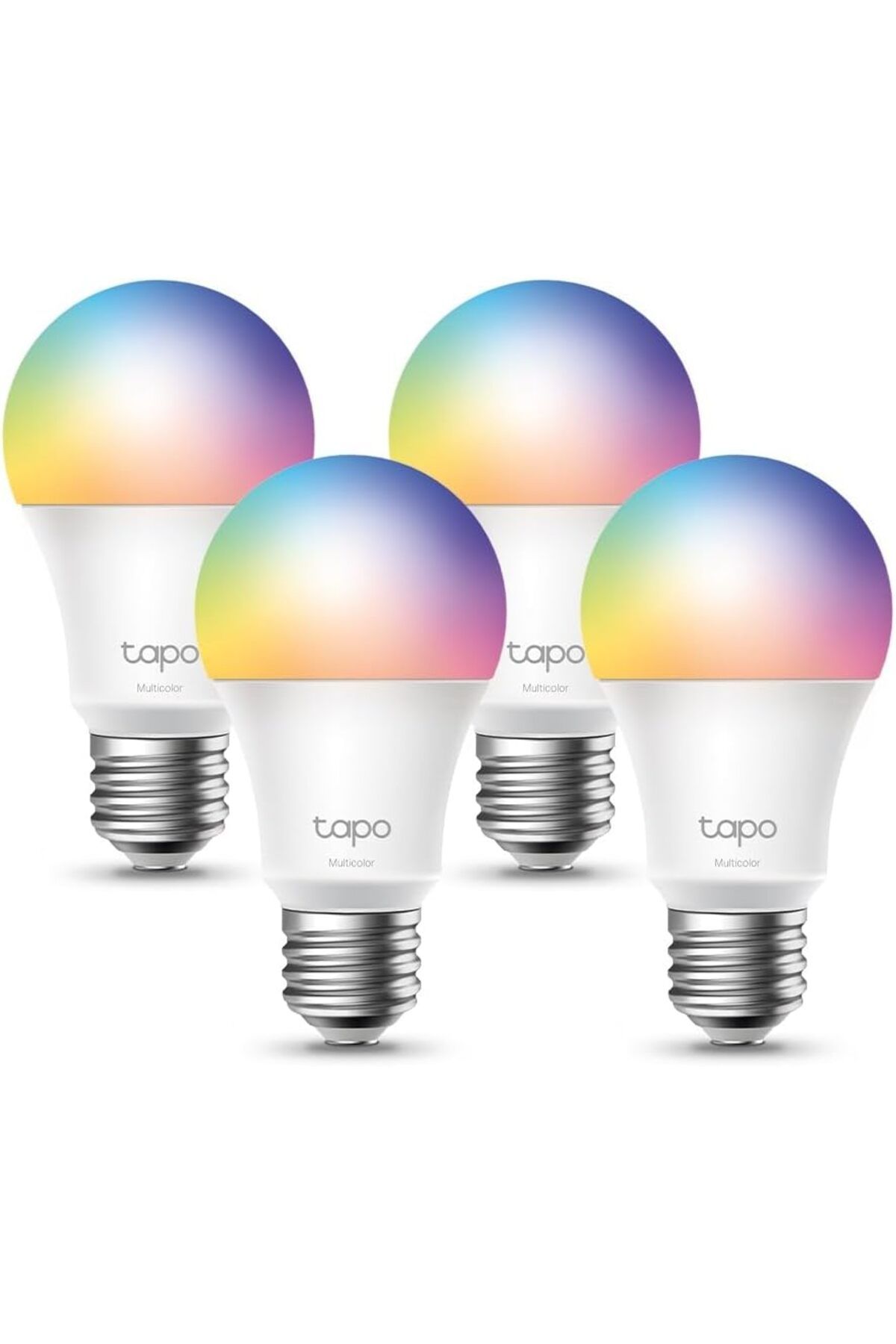 STOREMAX nslmshop Tapo L530E(4-pack), Çok Renkli Akıllı Wi-Fi Ampulü, 8.7 W, 2.4 GHz, 16.000.000 Renk Ton